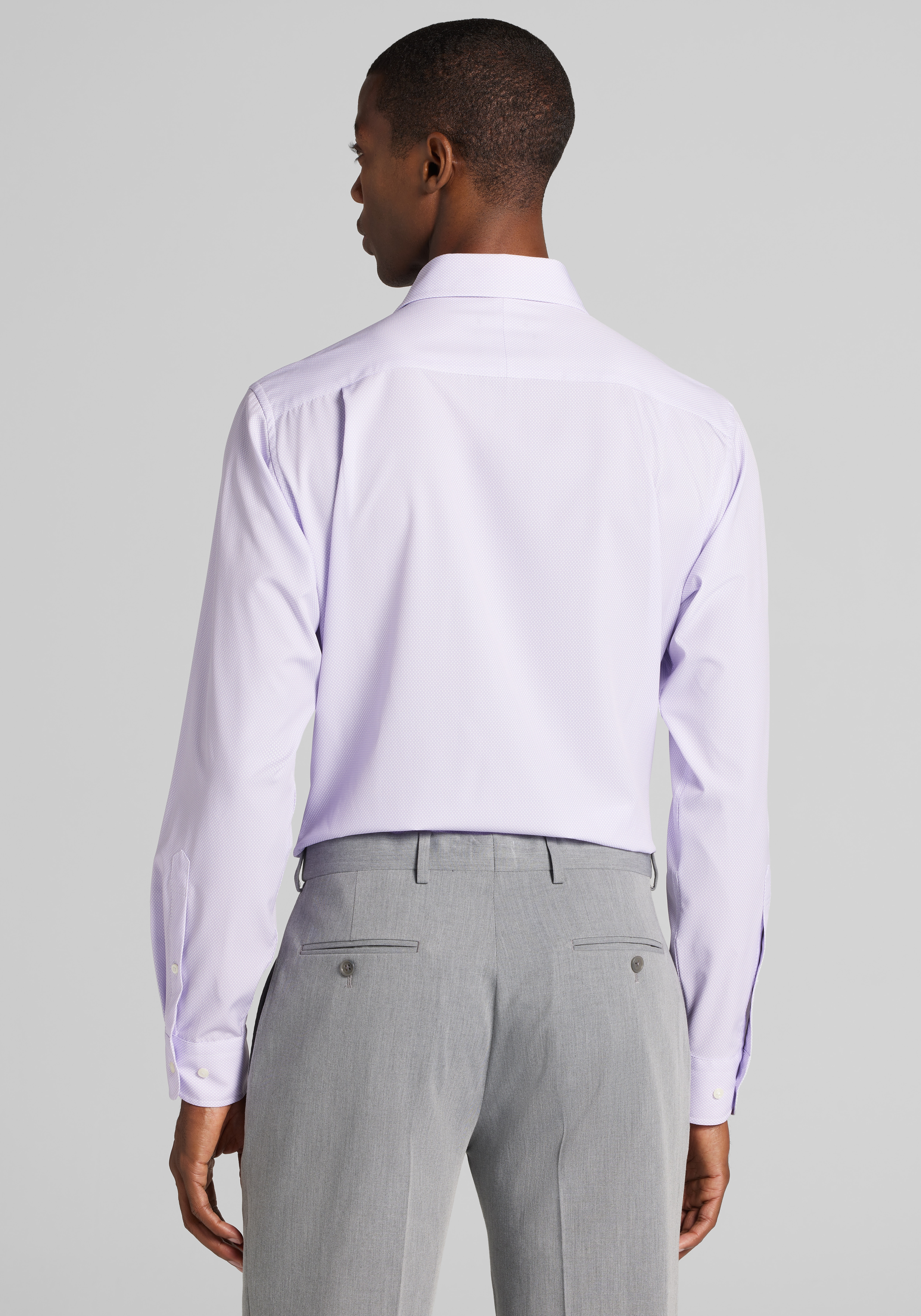1905 Collection Tailored Fit Geo 4-Way Stretch Dress Shirt