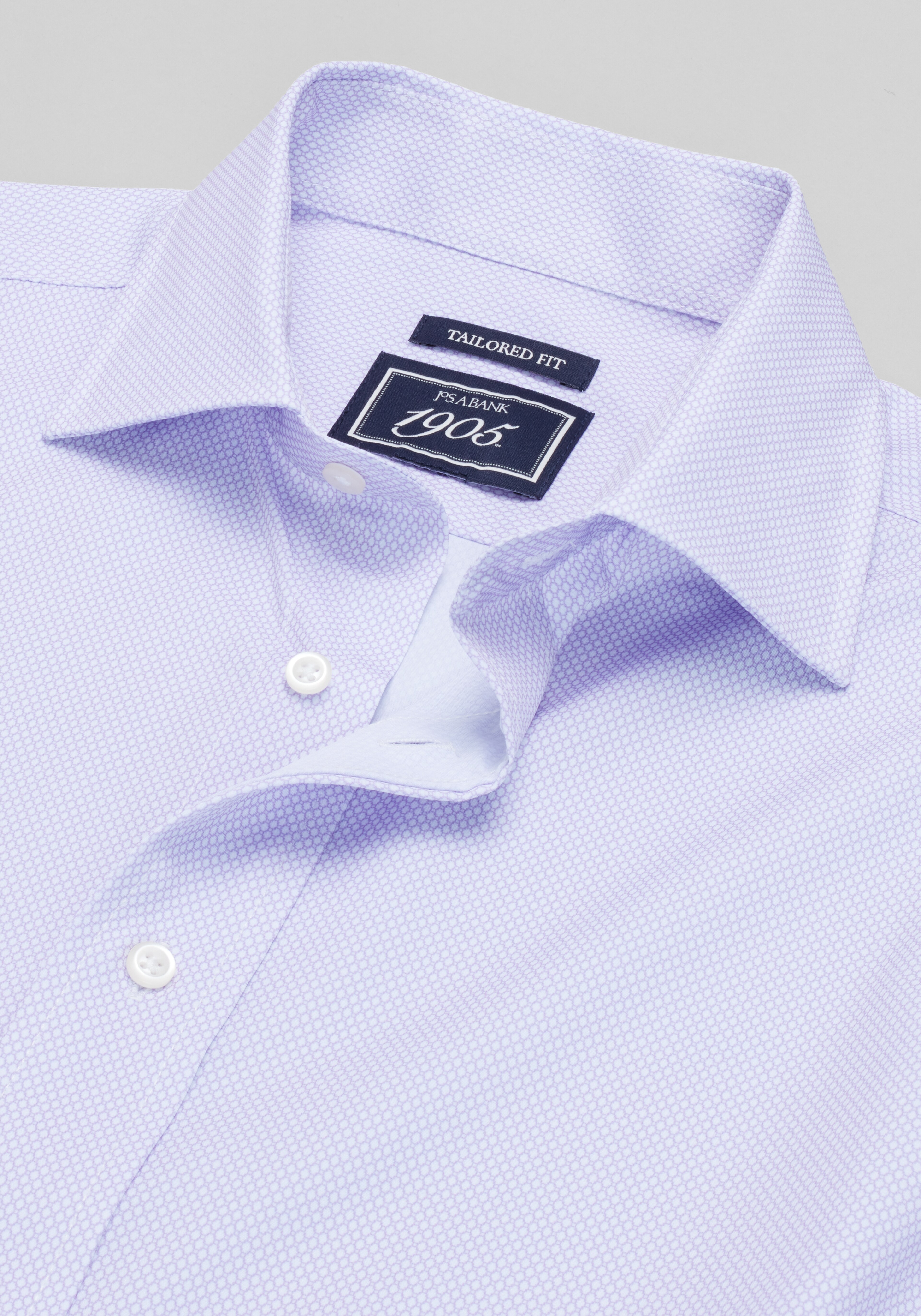 1905 Collection Tailored Fit Geo 4-Way Stretch Dress Shirt