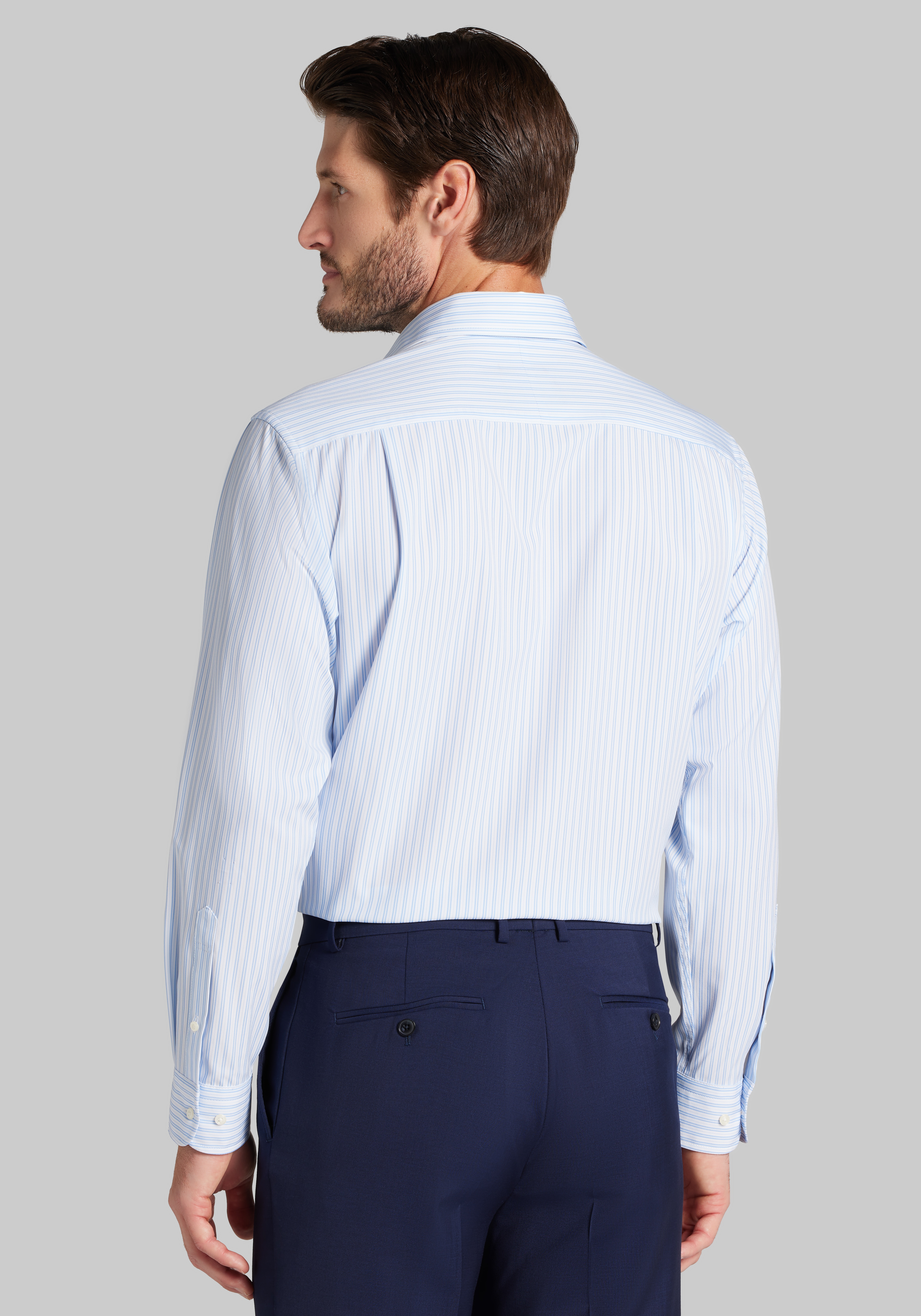 1905 Collection Tailored Fit Stripe Dress Shirt