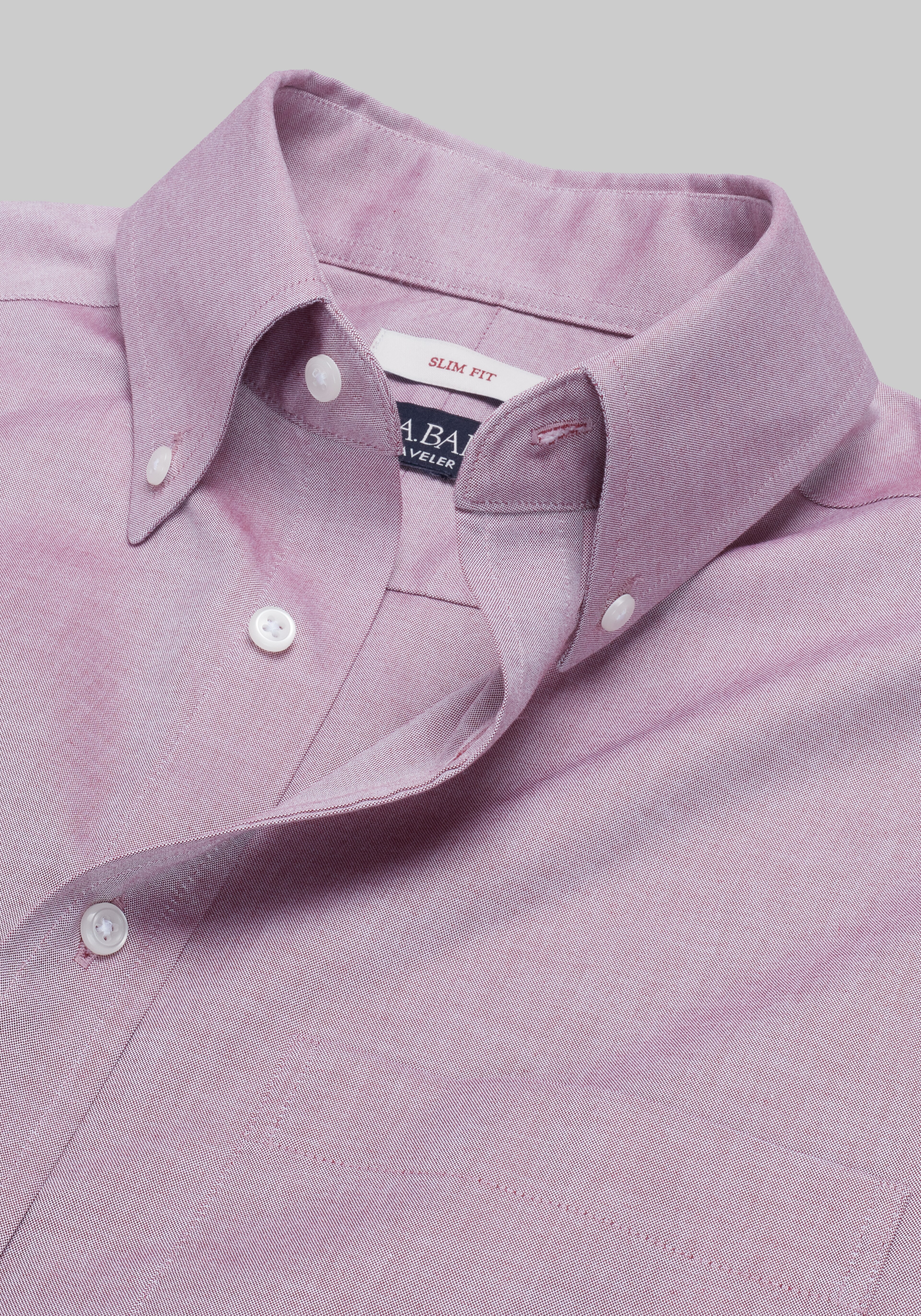 Traveler® Collection Slim Fit Button-Down Collar Solid Dress Shirt