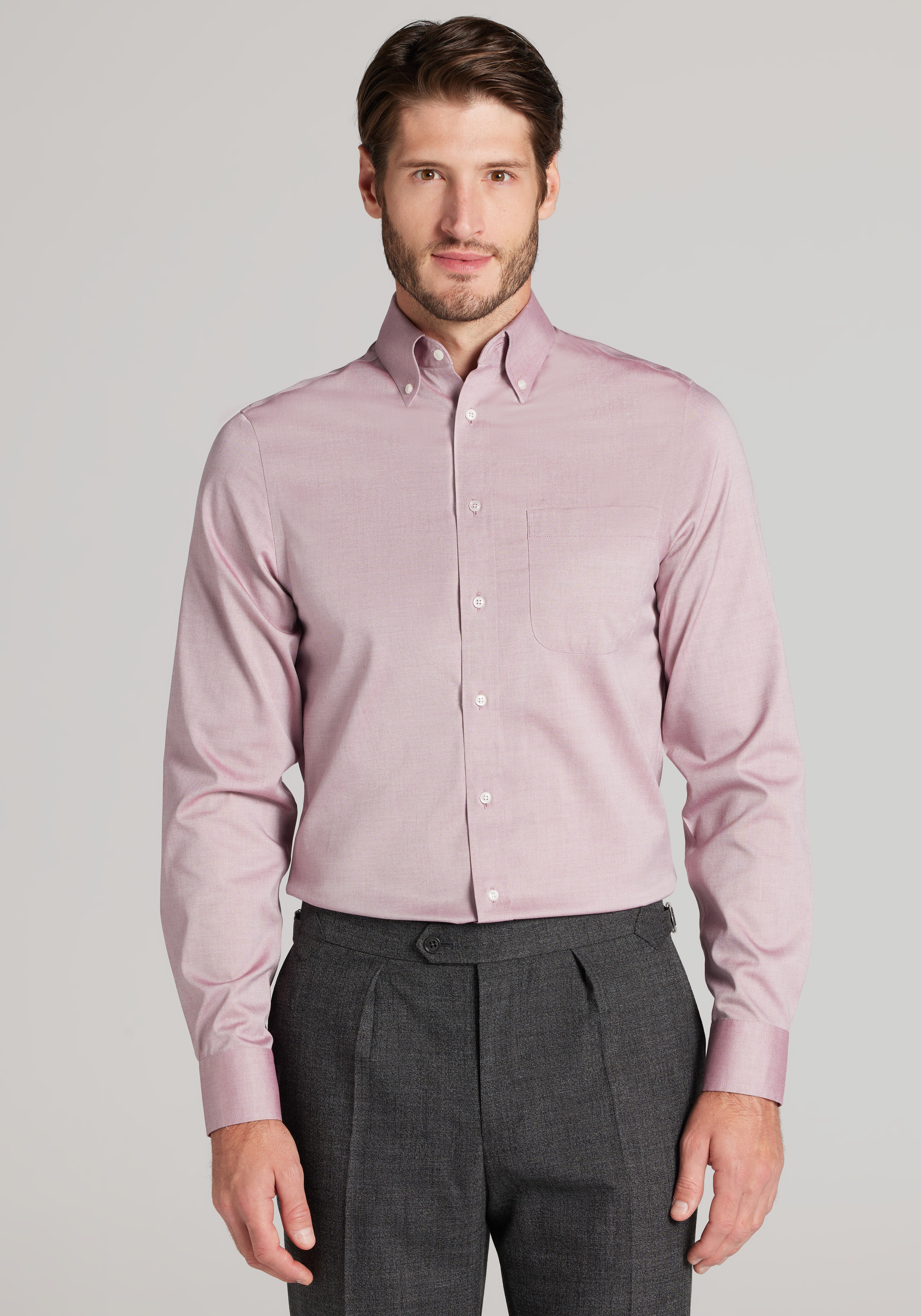 Traveler® Collection Slim Fit Button-Down Collar Solid Dress Shirt