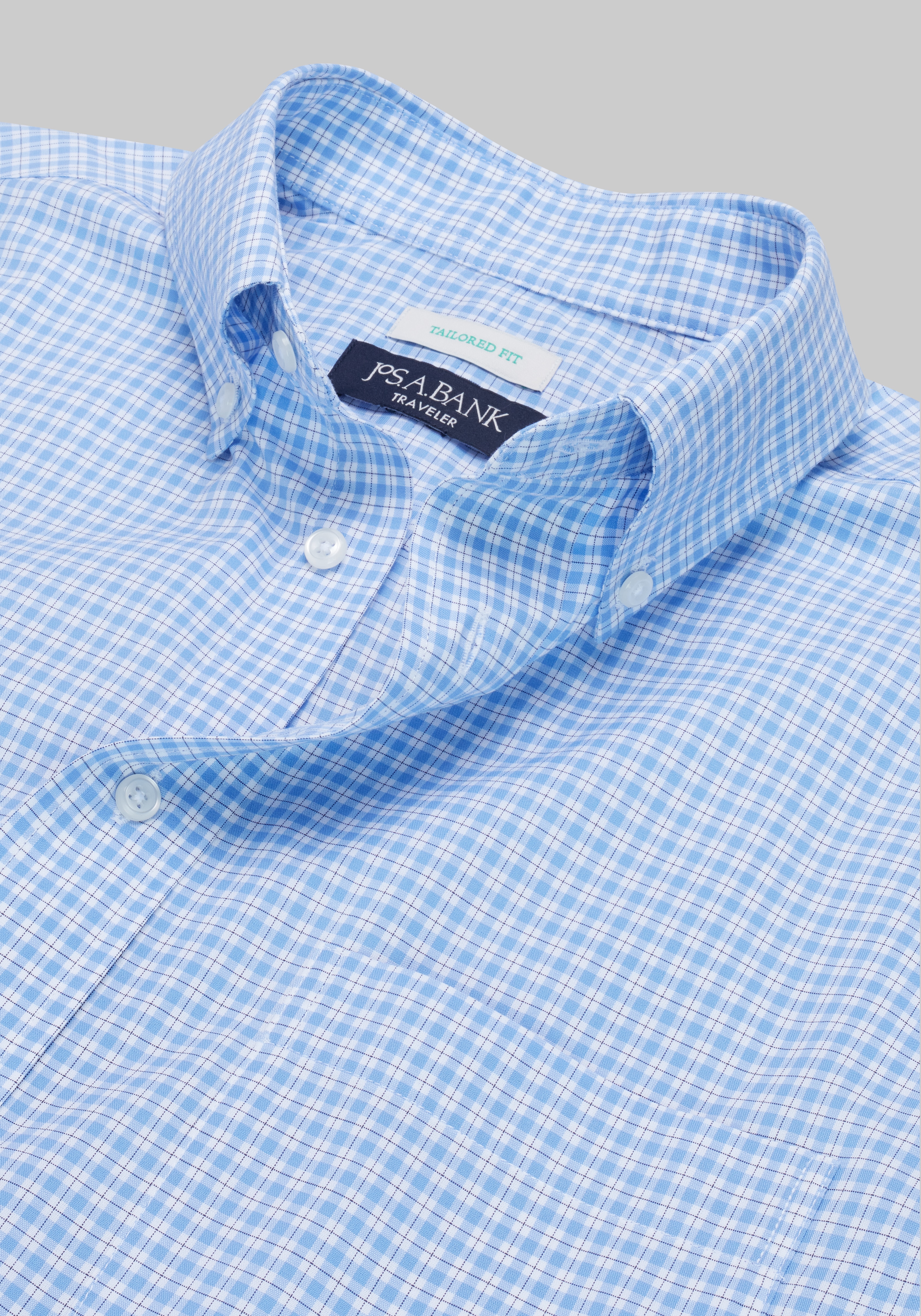 Men's Dress Shirts, Traveler® Collection Tailored Fit Plaid Dress Shirt - Jos A Bank