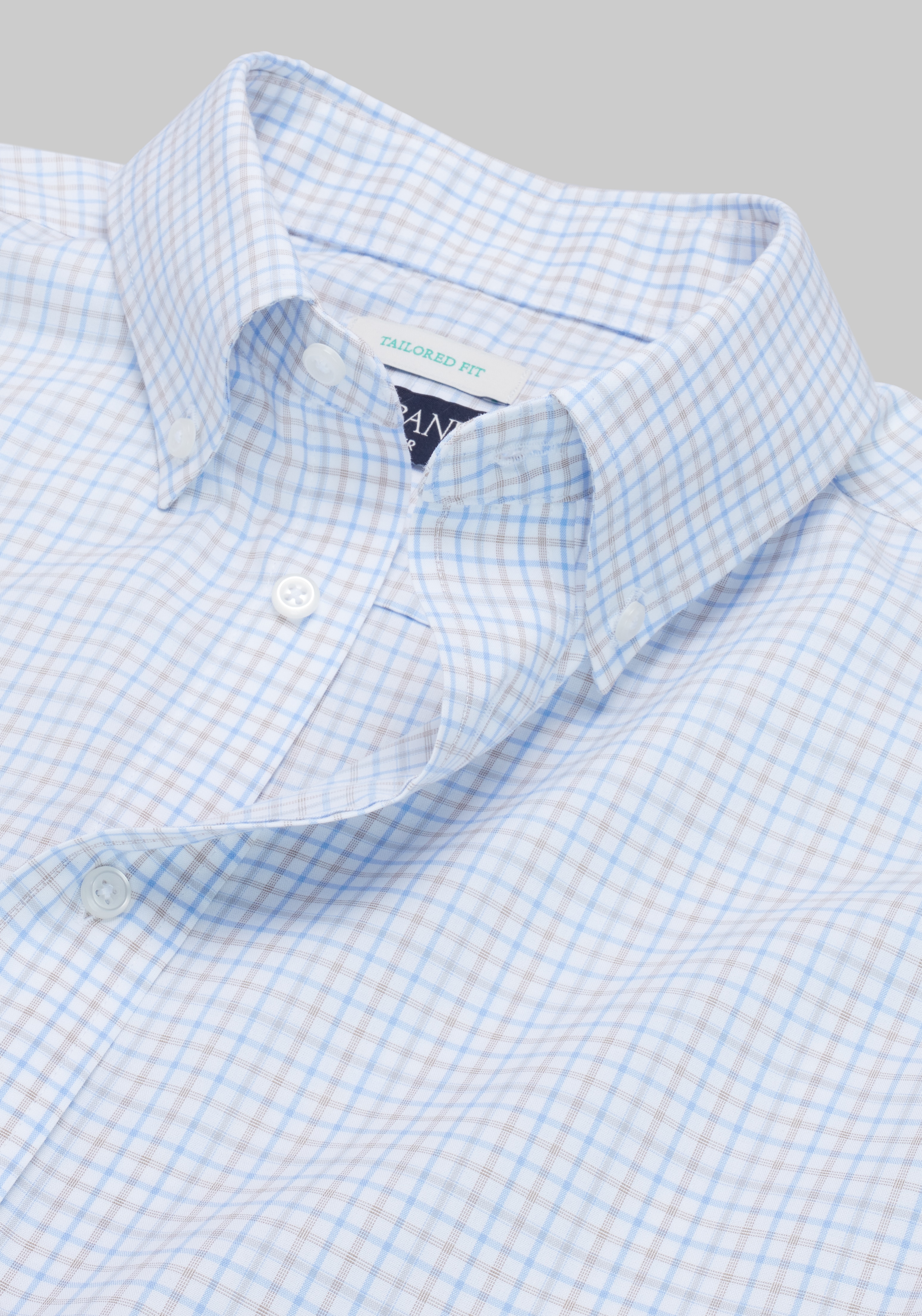 Men's Dress Shirts, Traveler® Collection Tailored Fit Mini Grid Dress Shirt - Jos A Bank