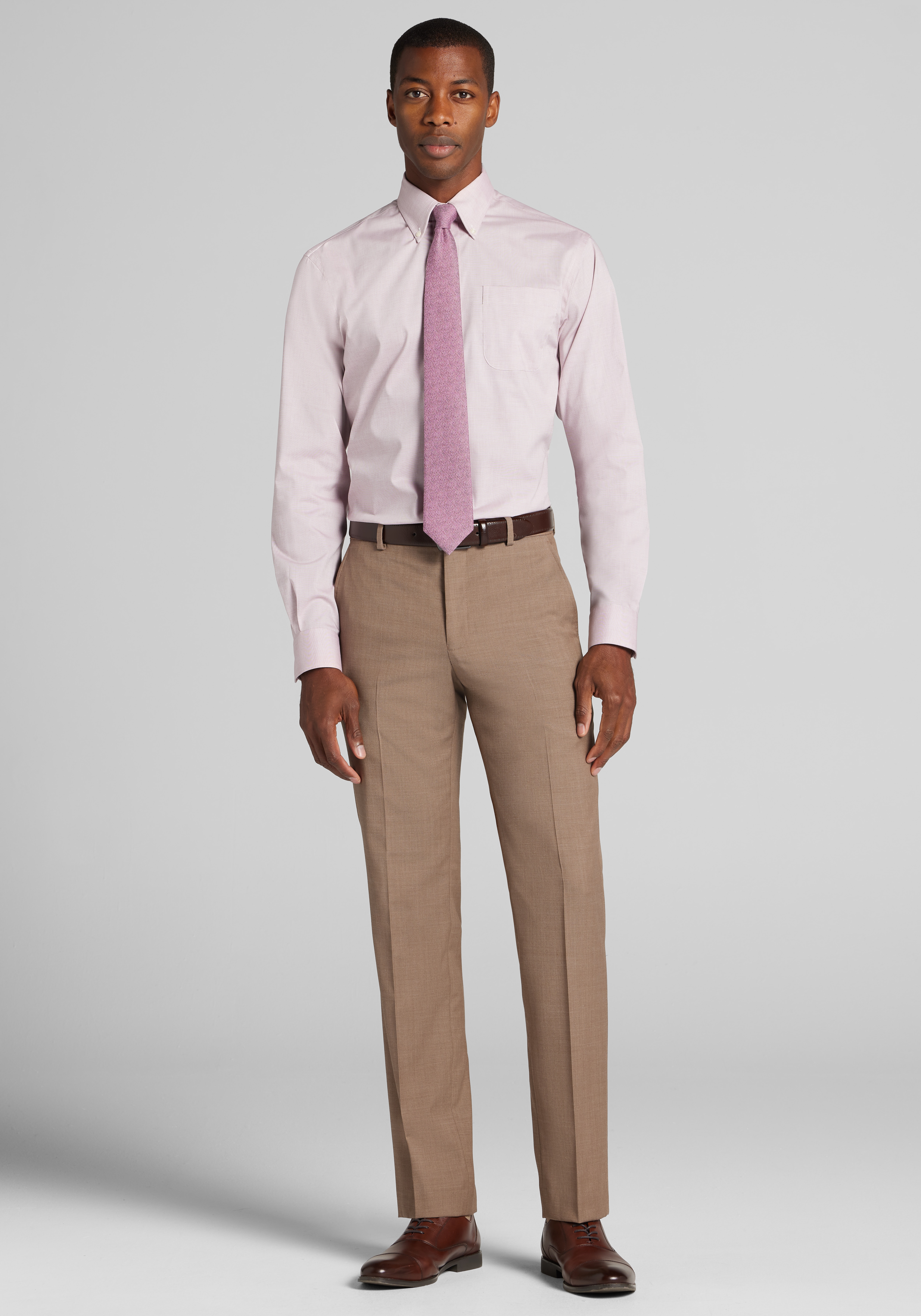 Jos. A. Bank Tailored Fit Solid Dress Shirt