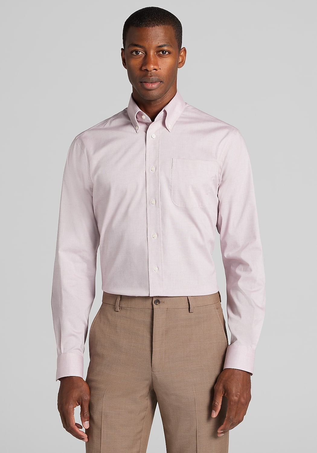 Jos. A. Bank Tailored Fit Solid Dress Shirt