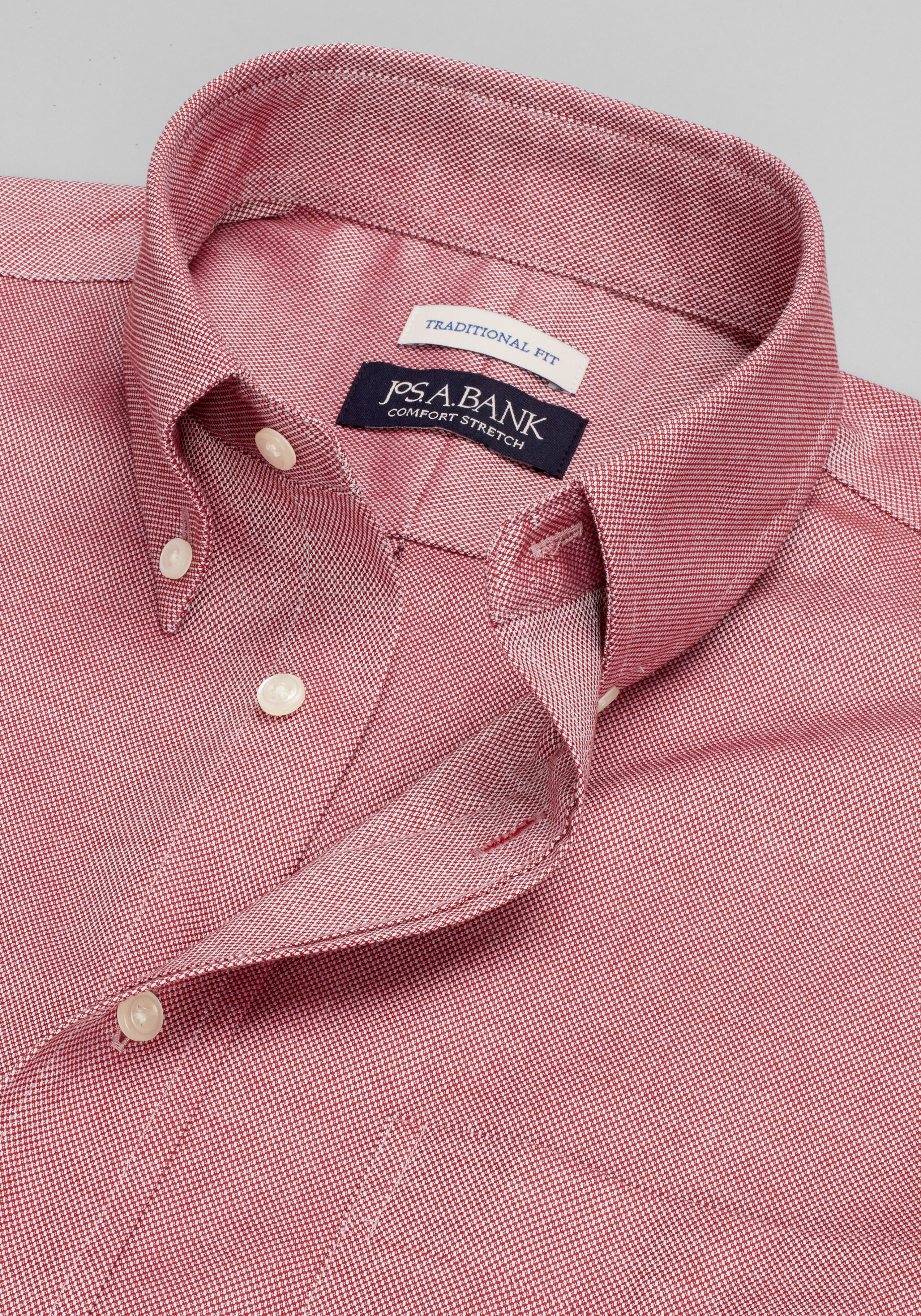 Jos. A. Bank Comfort Stretch Traditional Fit Solid Dress Shirt