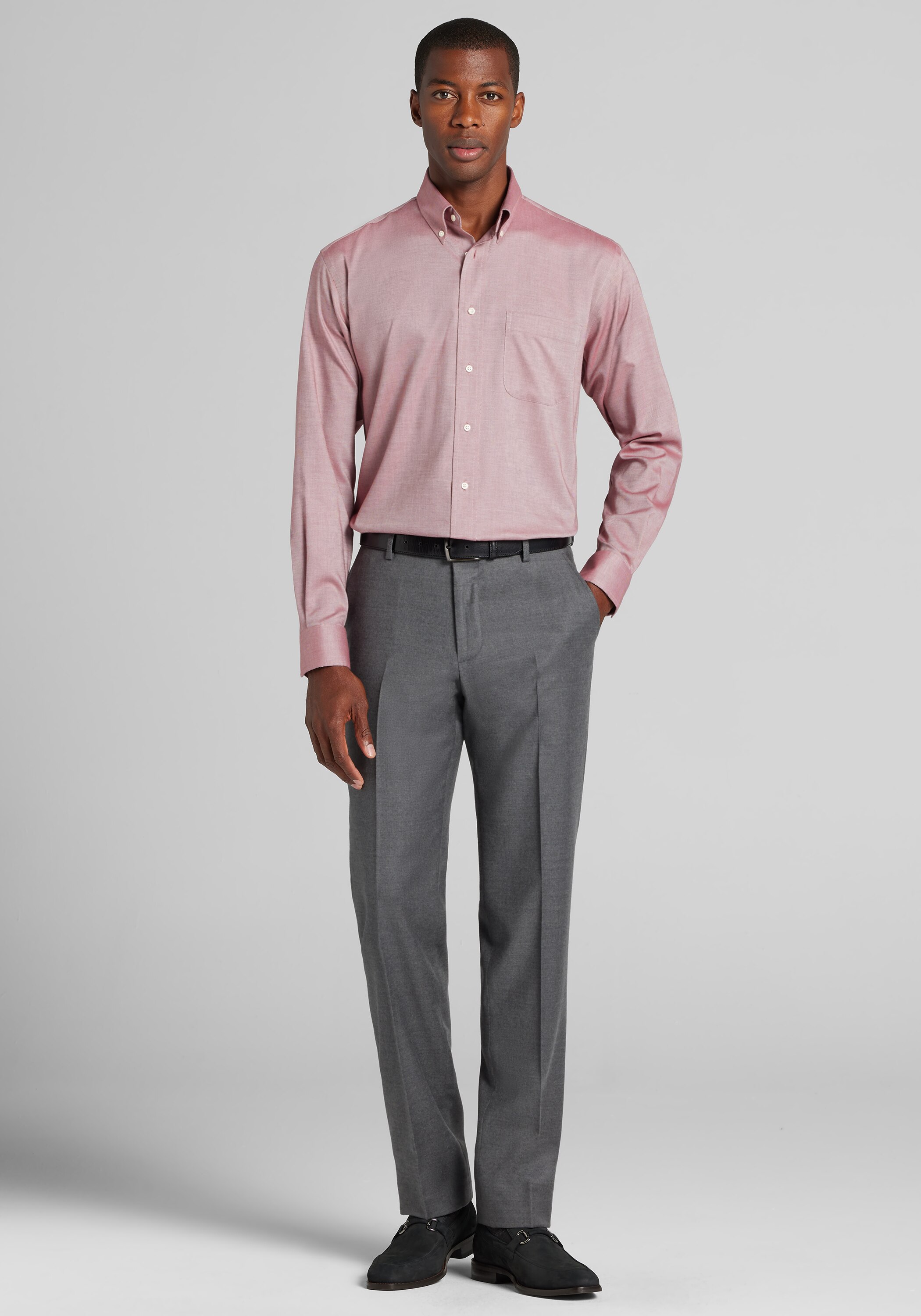 Jos. A. Bank Comfort Stretch Traditional Fit Solid Dress Shirt