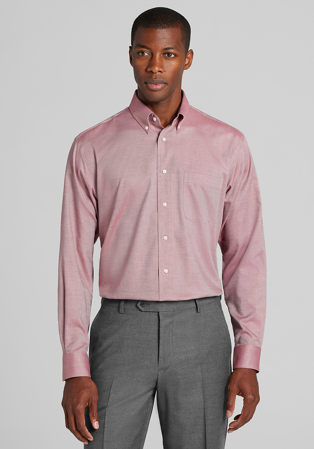 Jos. A. Bank Comfort Stretch Traditional Fit Solid Dress Shirt