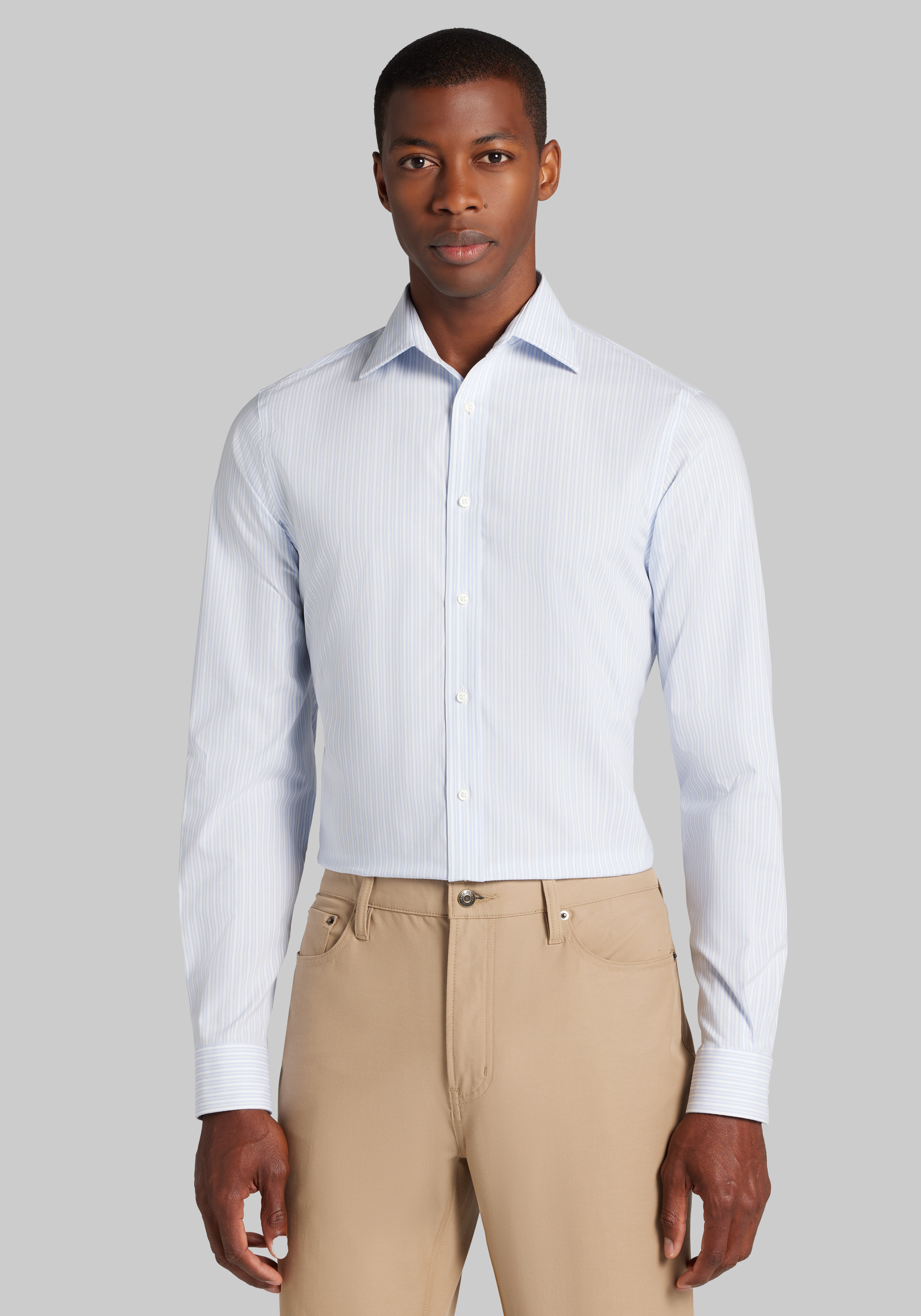 Men's Dress Shirts, Jos. A. Bank Slim Fit Stripe Comfort Stretch Dress Shirt - Jos A Bank