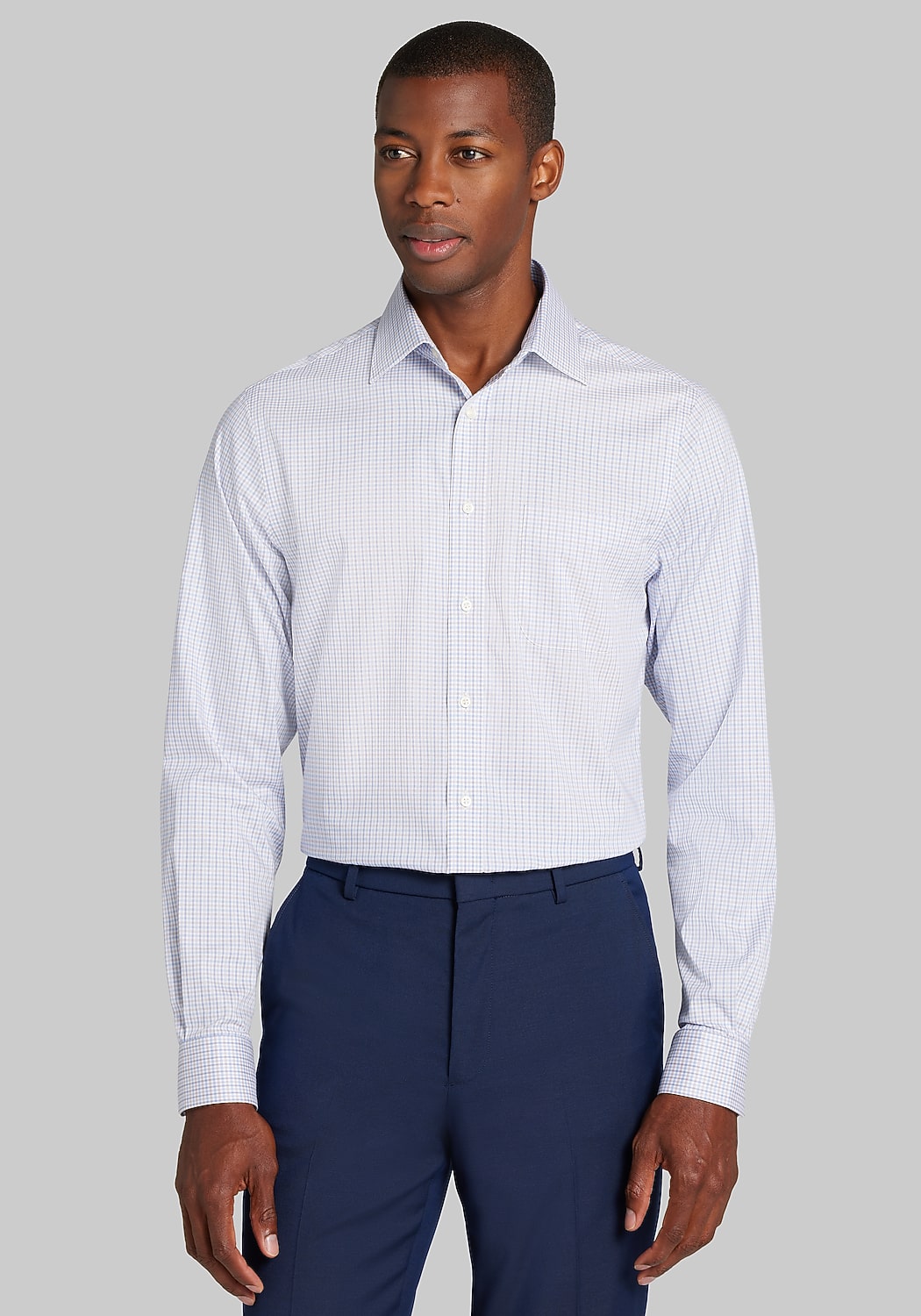 Jos. A. Bank Comfort Stretch Slim Fit Mini Check Dress Shirt