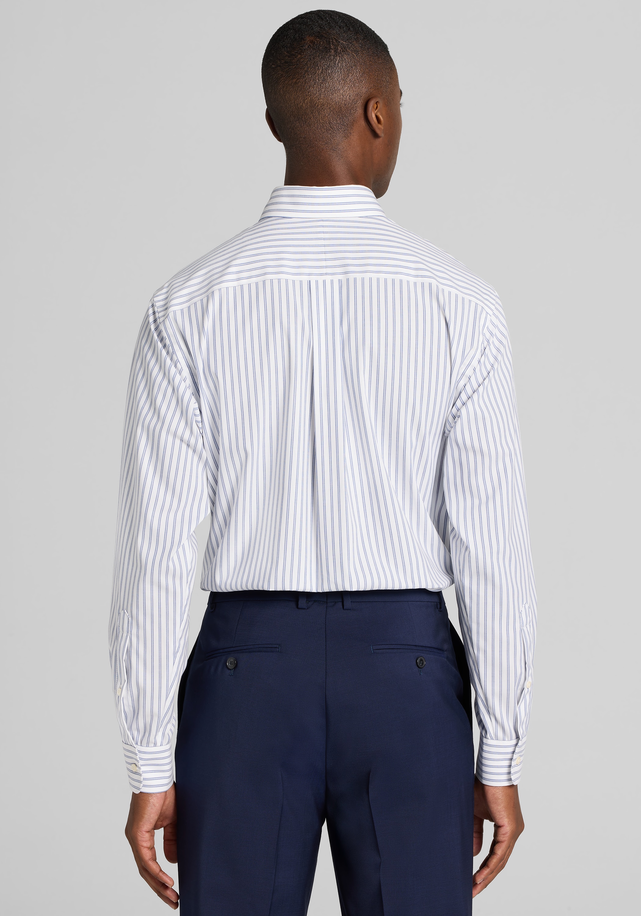 Jos. A. Bank Comfort Stretch Tailored Fit Stripe Dress Shirt