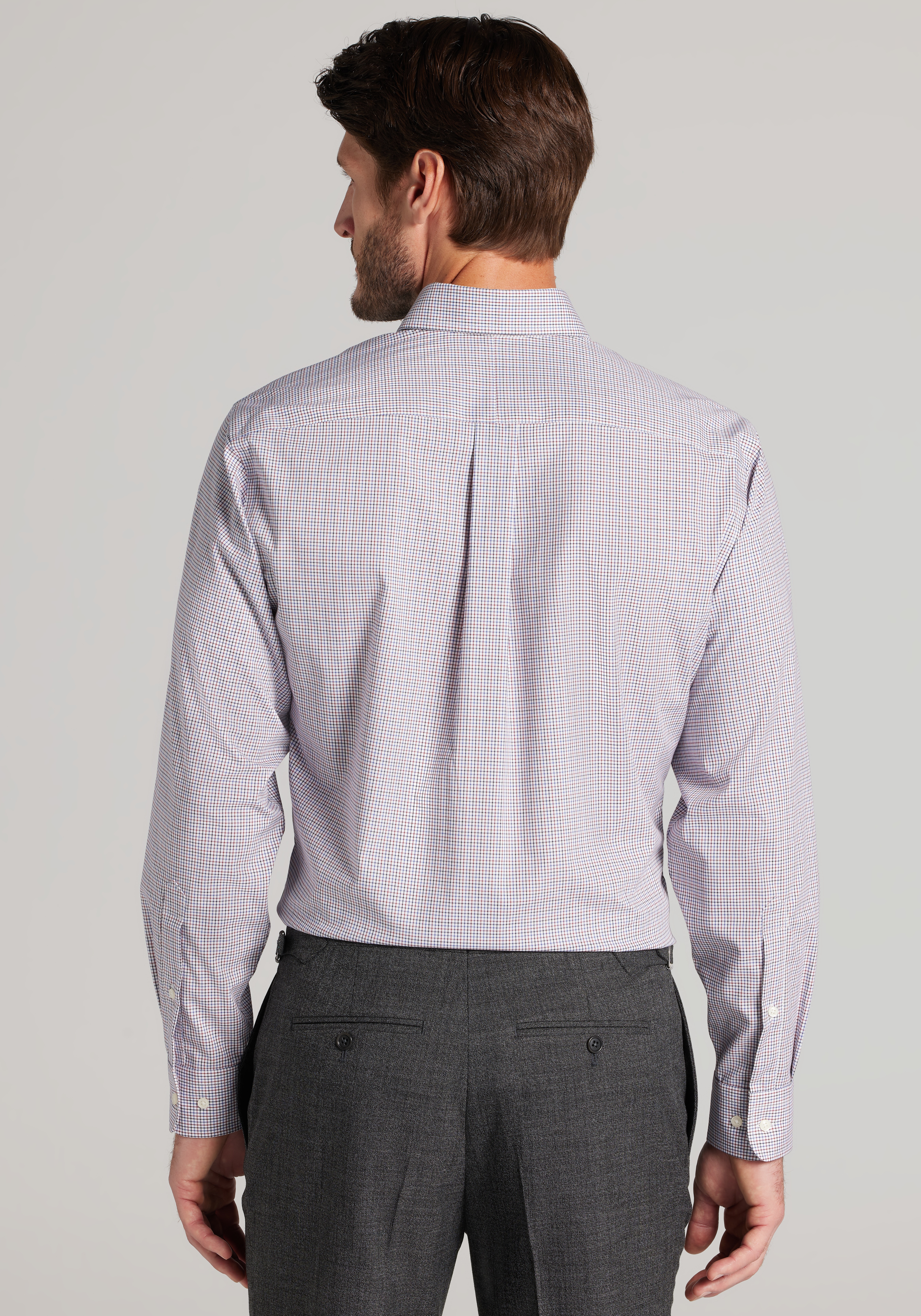 Jos. A. Bank Tailored Fit Grid Dress Shirt