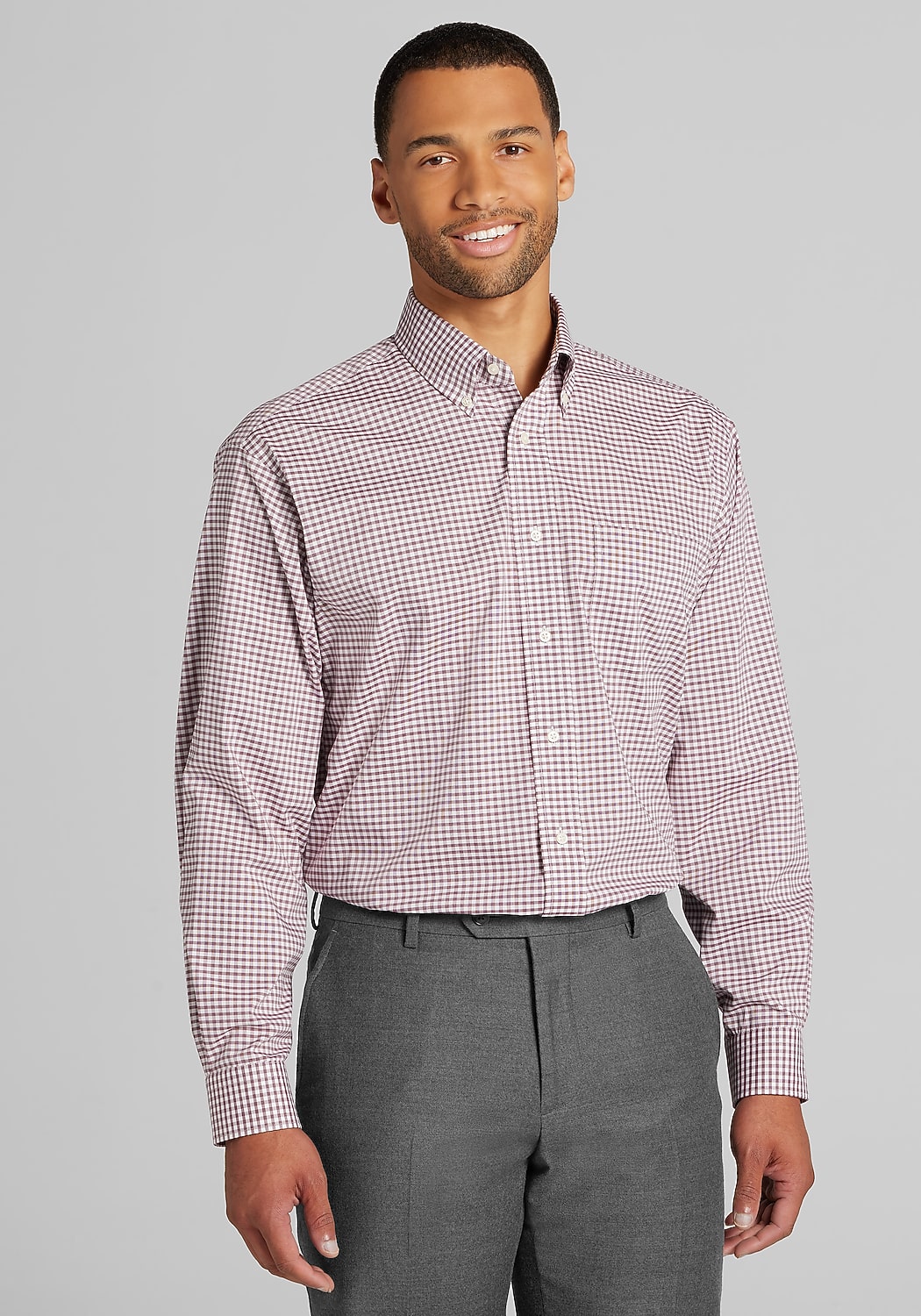 Jos. A. Bank Comfort Stretch Traditional Fit Check Dress Shirt