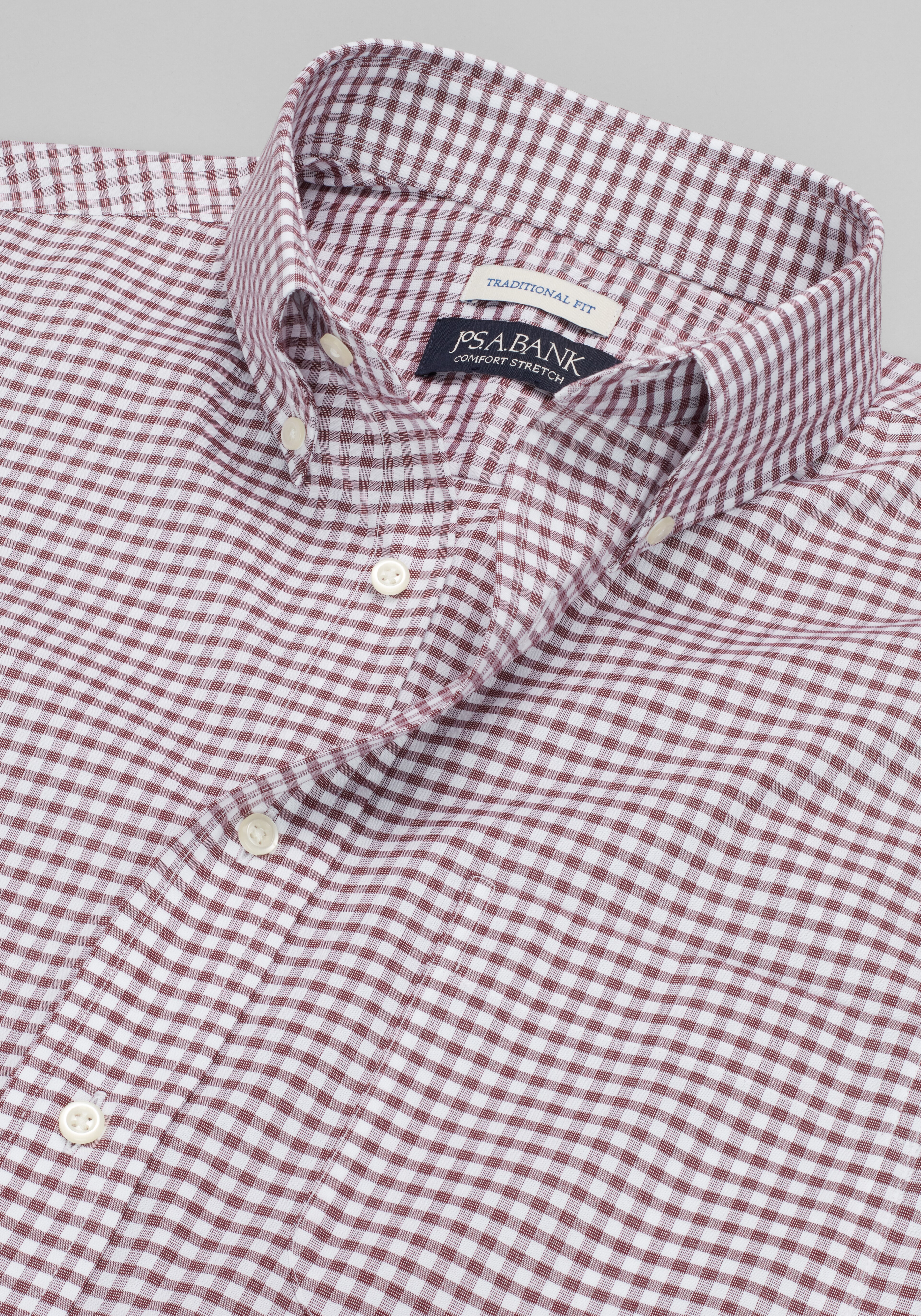 Jos. A. Bank Comfort Stretch Traditional Fit Check Dress Shirt