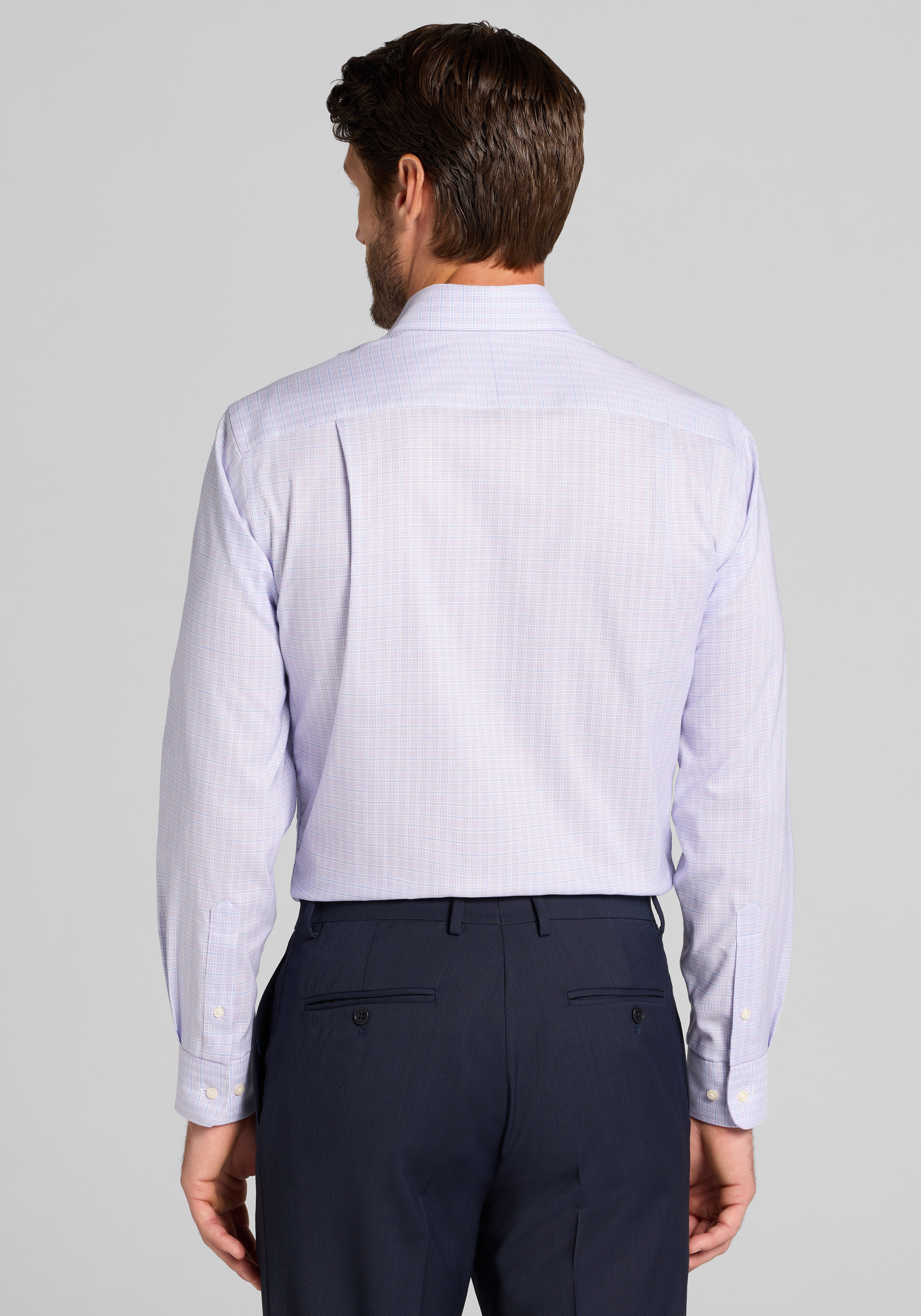 Jos. A. Bank Comfort Stretch Tailored Fit Plaid Dress Shirt