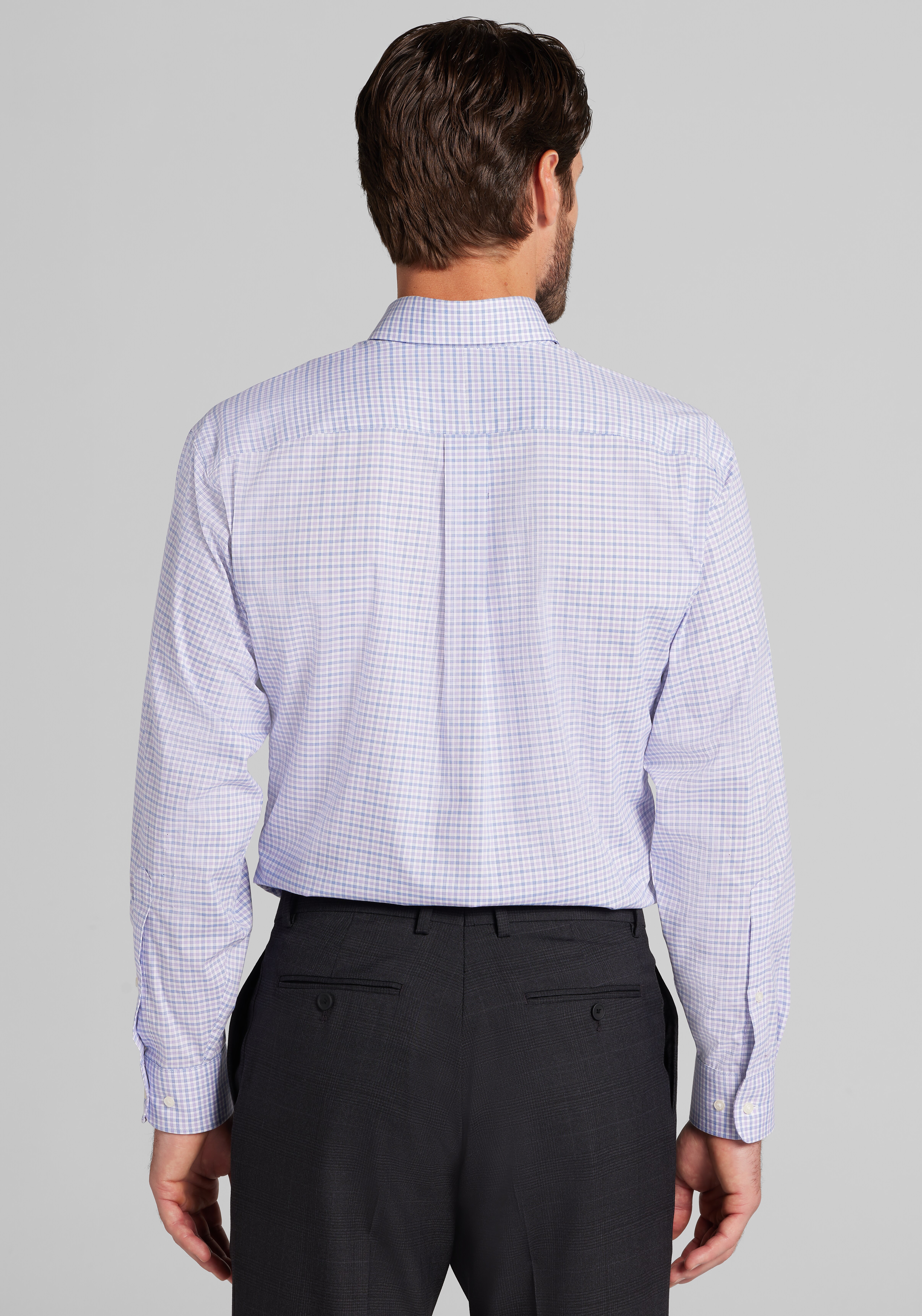 Jos. A. Bank Traditional Fit Check Comfort Stretch Dress Shirt