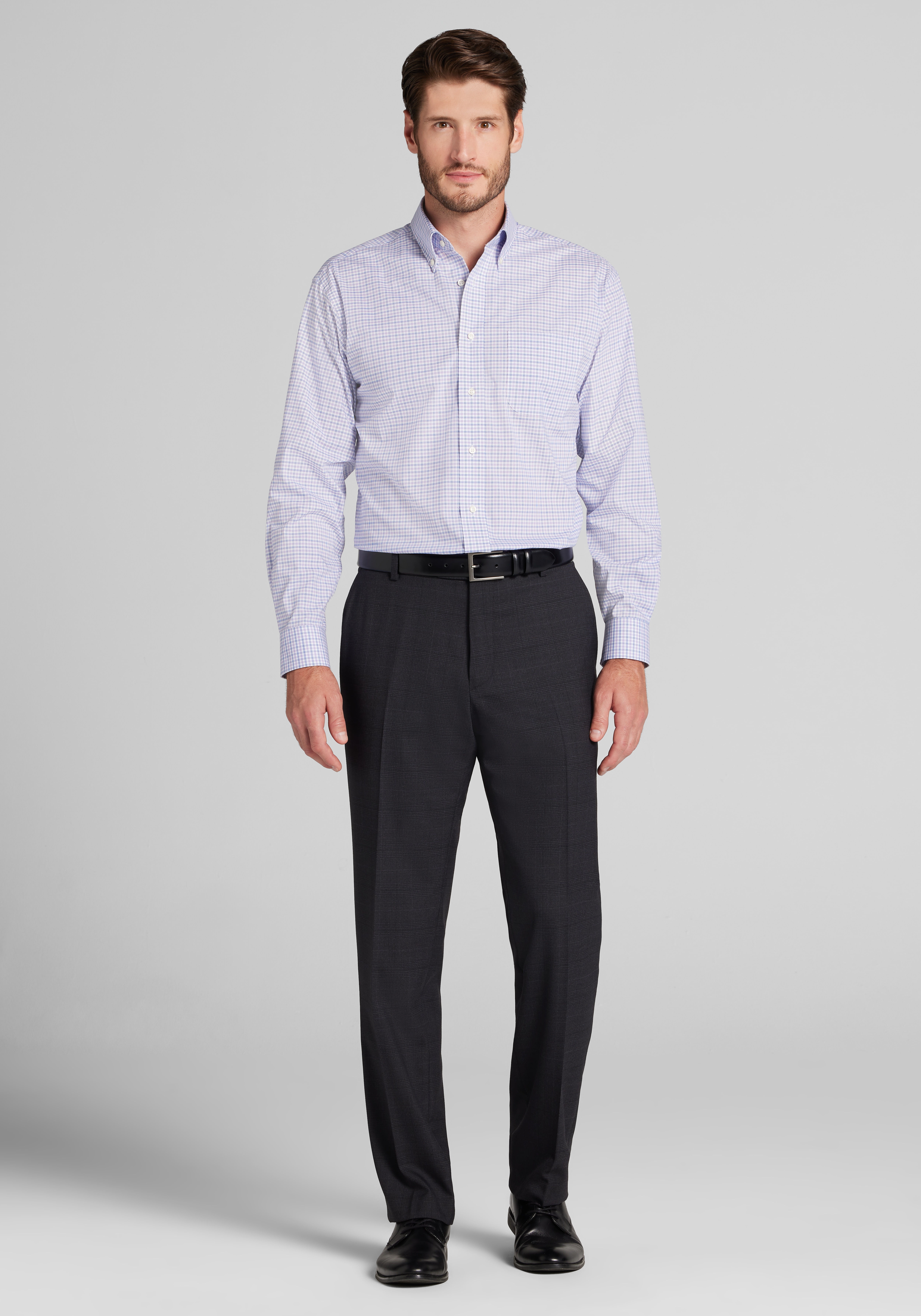 Jos. A. Bank Traditional Fit Check Comfort Stretch Dress Shirt
