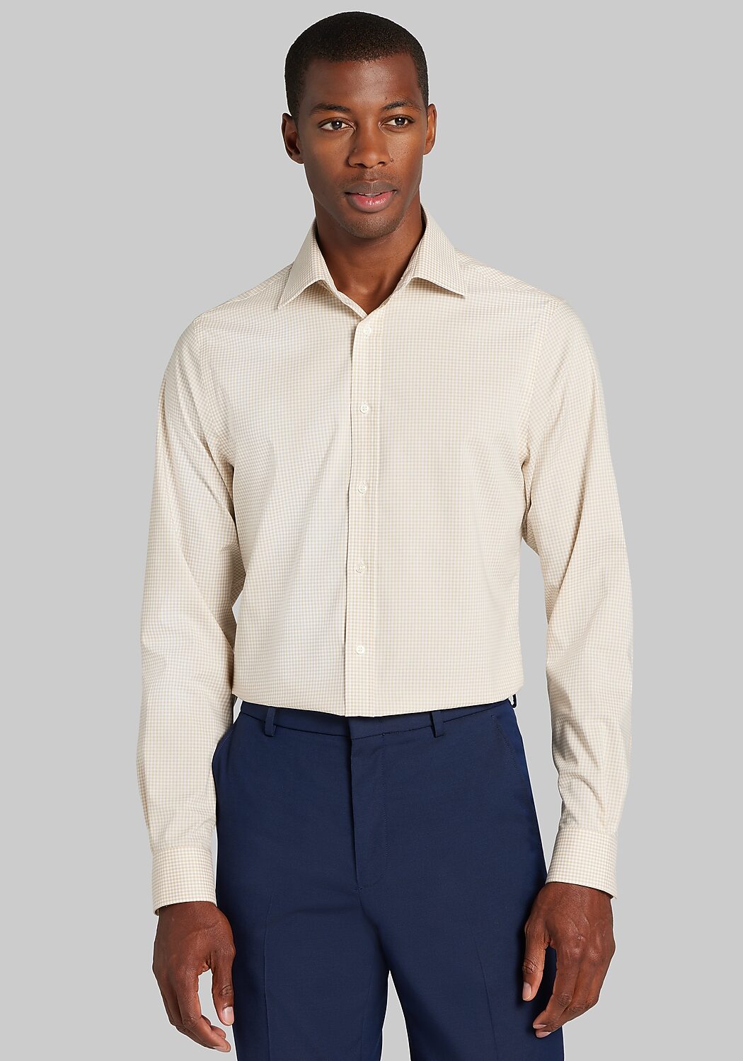 Jos. A. Bank Comfort Stretch Slim Fit Mini Check Dress Shirt
