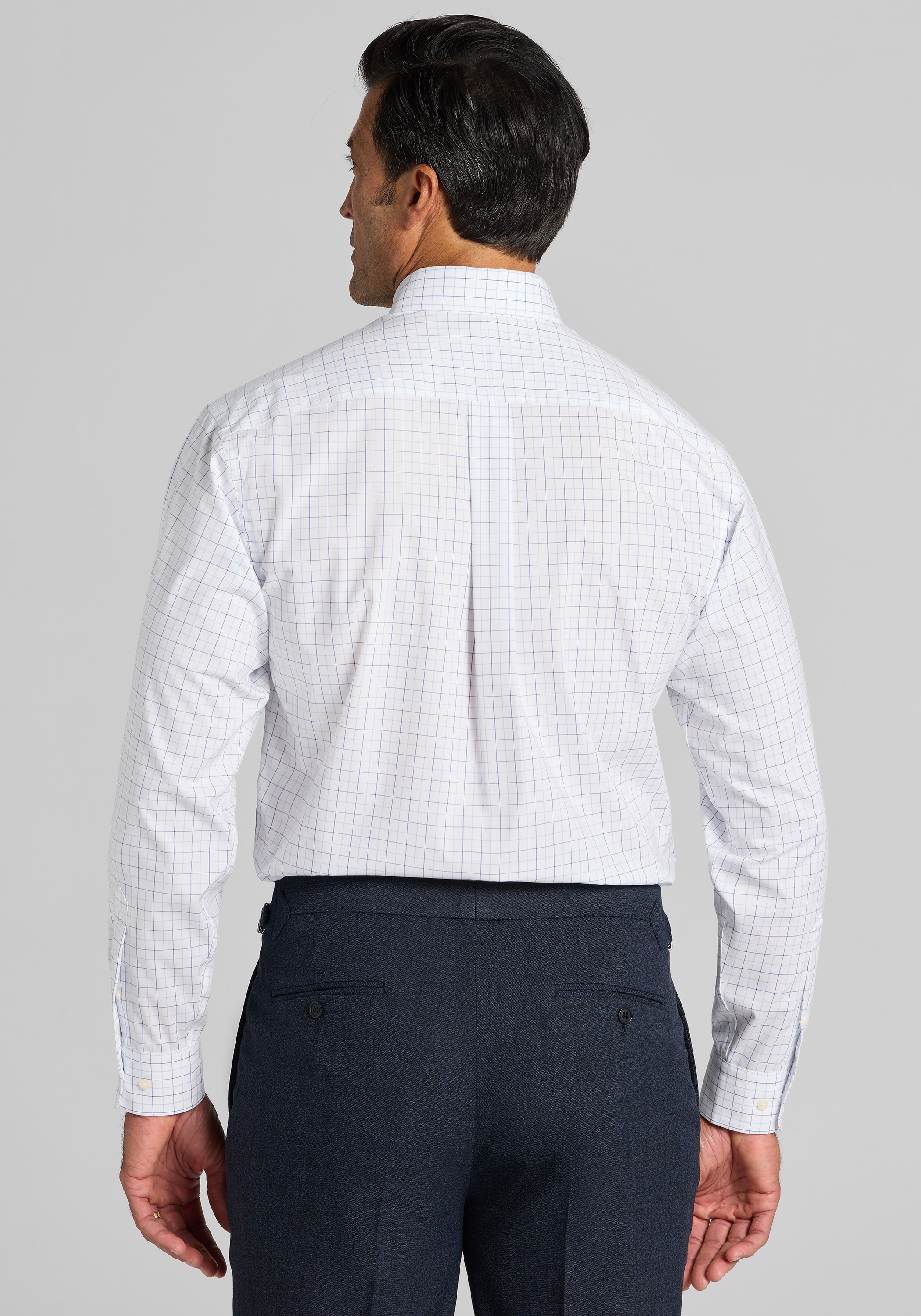 Jos. A. Bank Traditional Fit Grid Dress Shirt