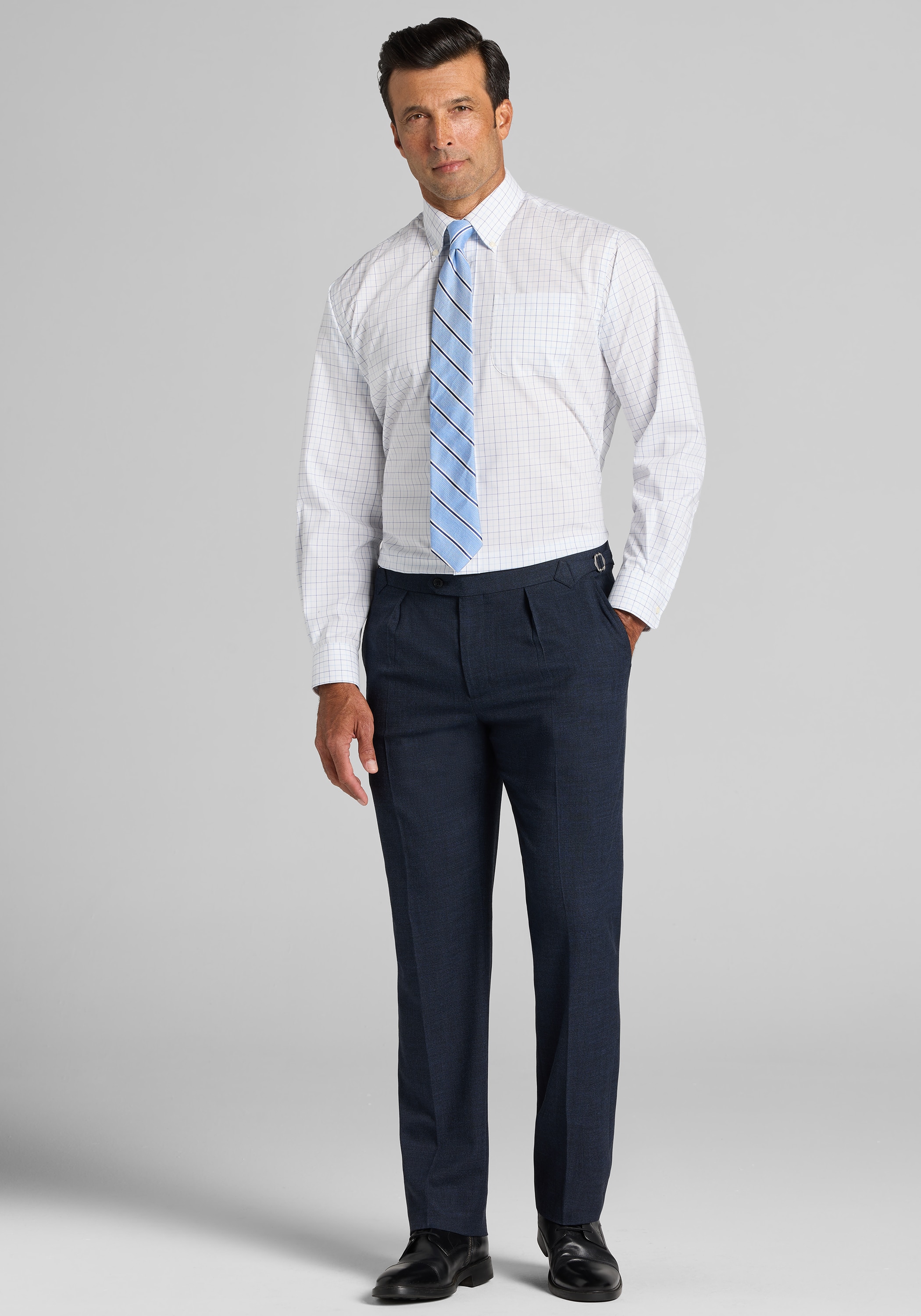 Jos. A. Bank Traditional Fit Grid Dress Shirt
