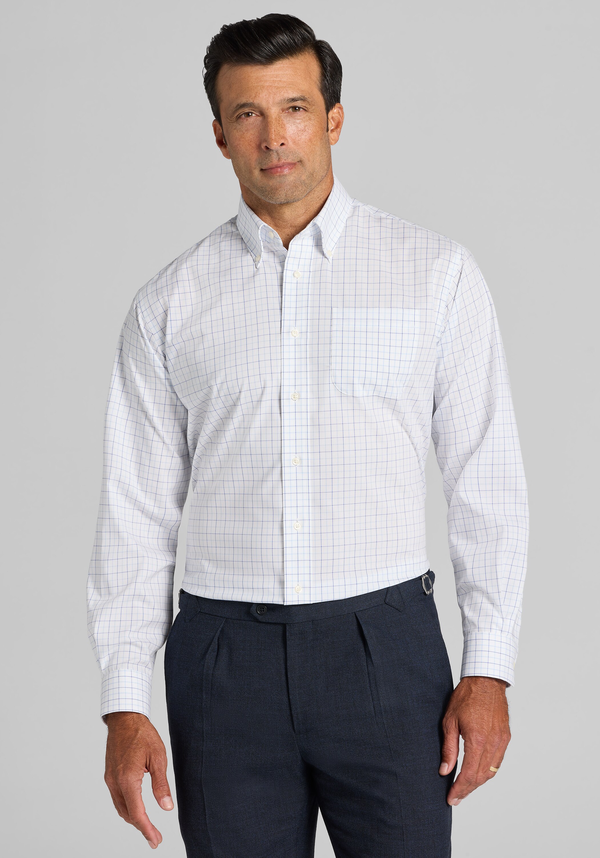 Men's Sale & Clearance, Jos. A. Bank Traditional Fit Grid Dress Shirt - Jos A Bank