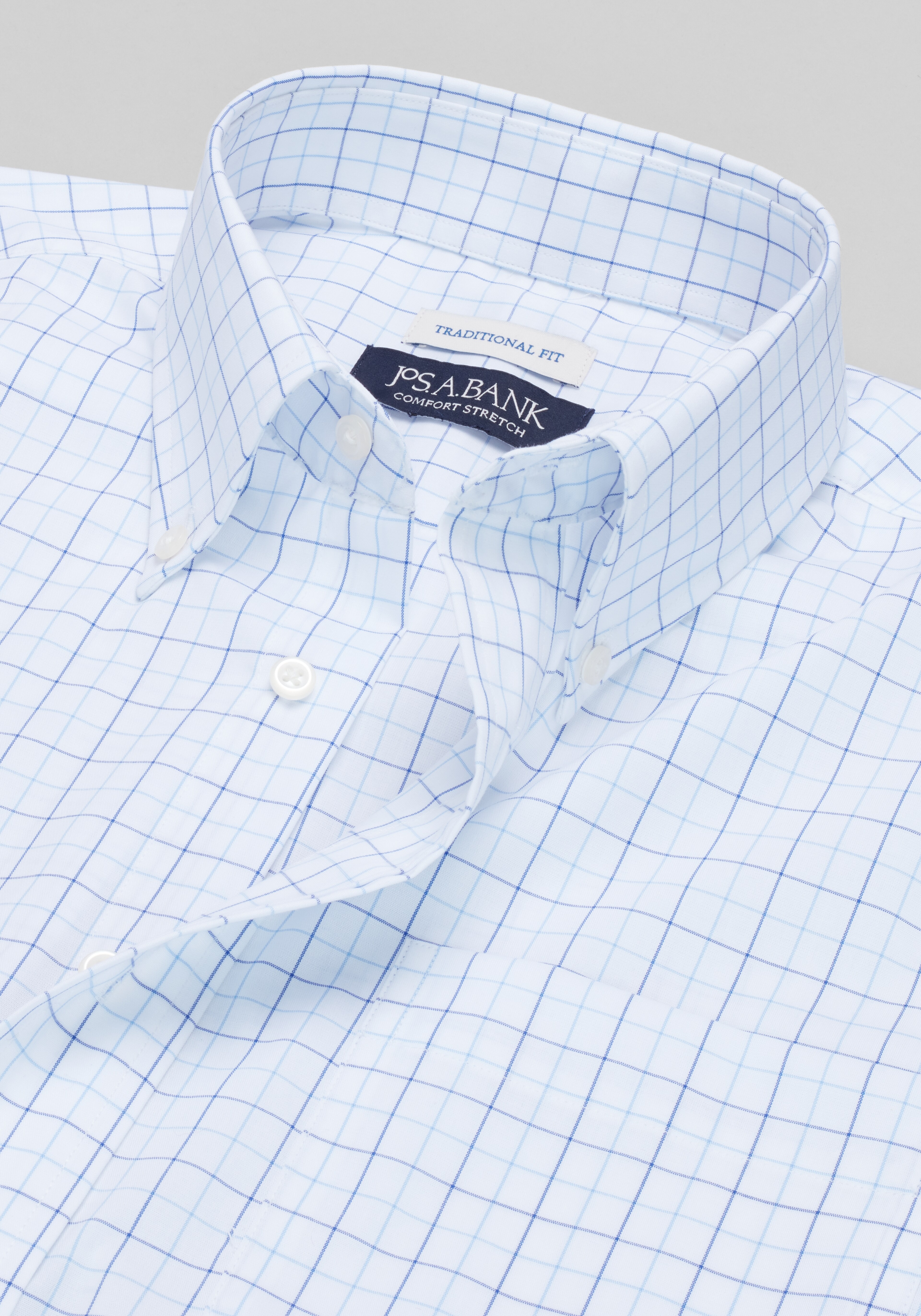 Jos. A. Bank Traditional Fit Grid Dress Shirt