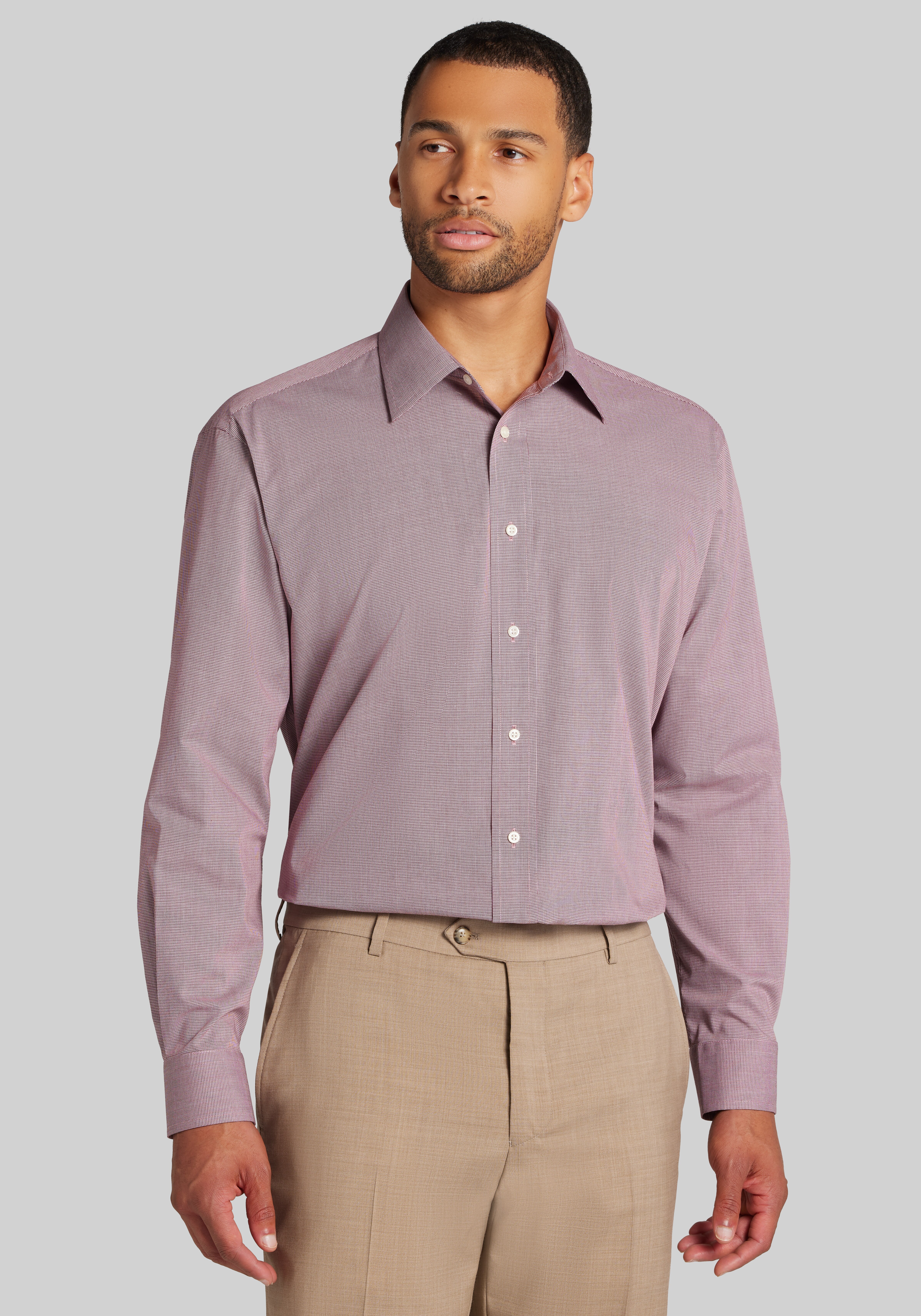 1905 Collection Traditional Fit Mini Houndstooth Dress Shirt