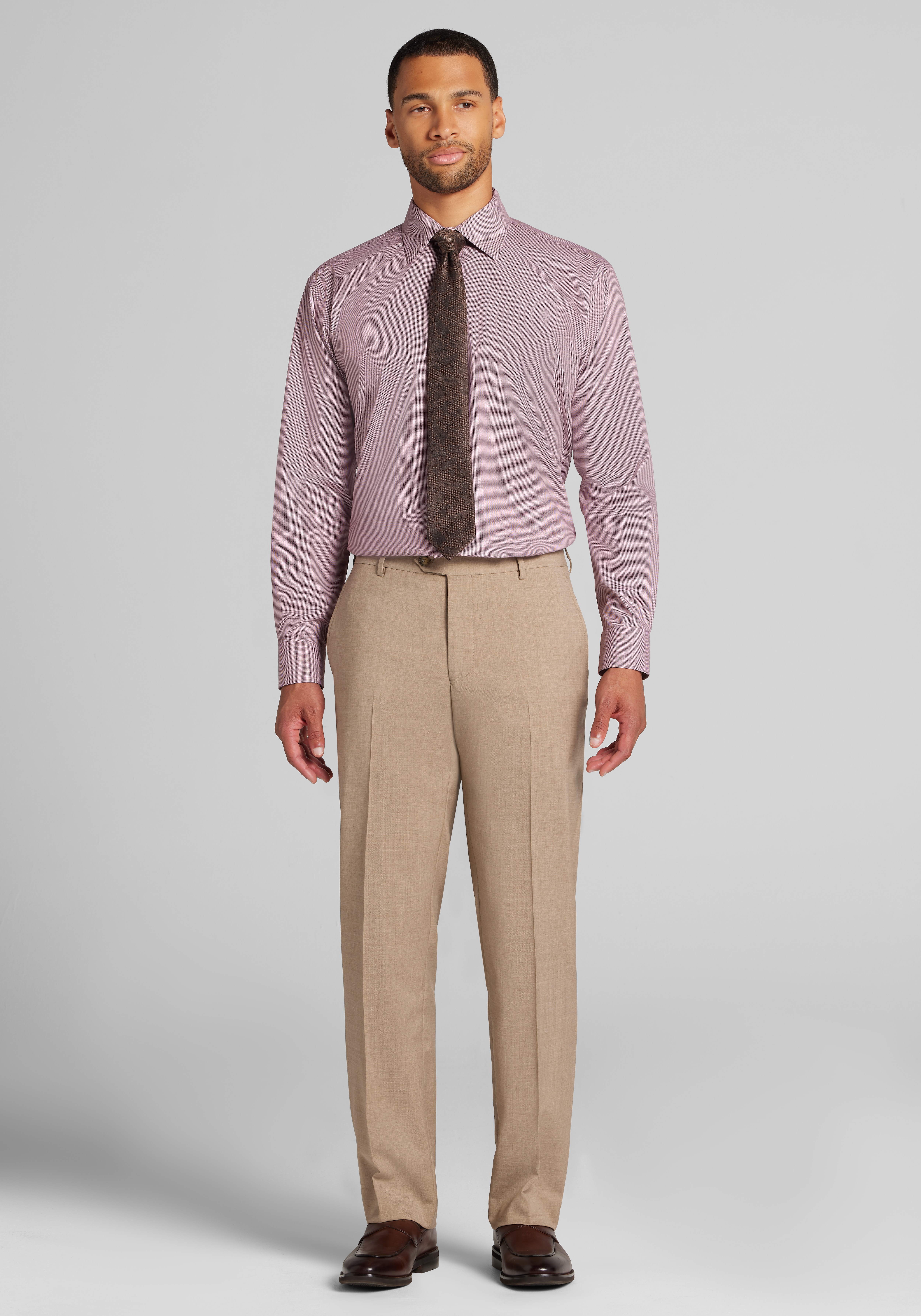 1905 Collection Traditional Fit Mini Houndstooth Dress Shirt