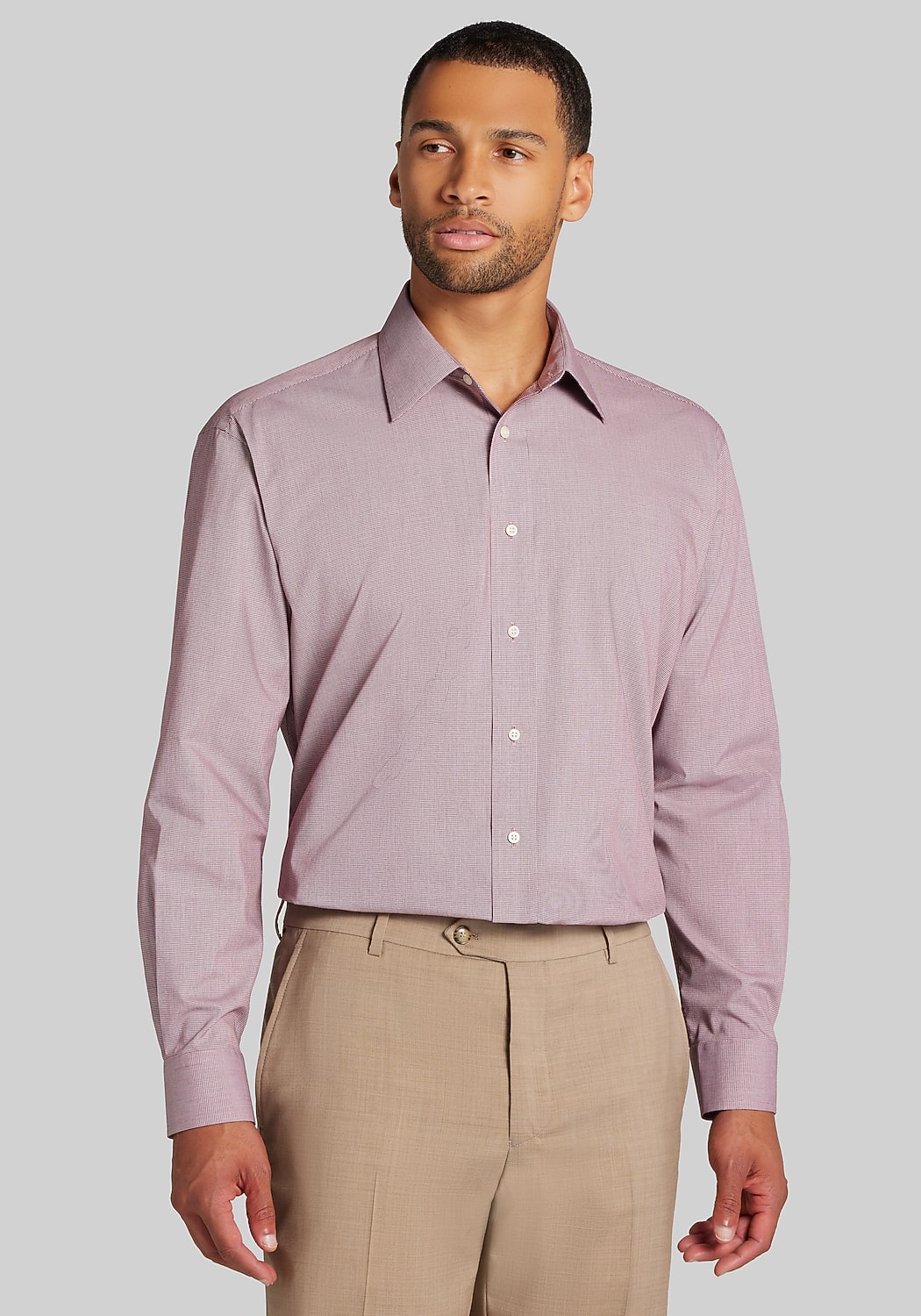 1905 Collection Traditional Fit Mini Houndstooth Dress Shirt