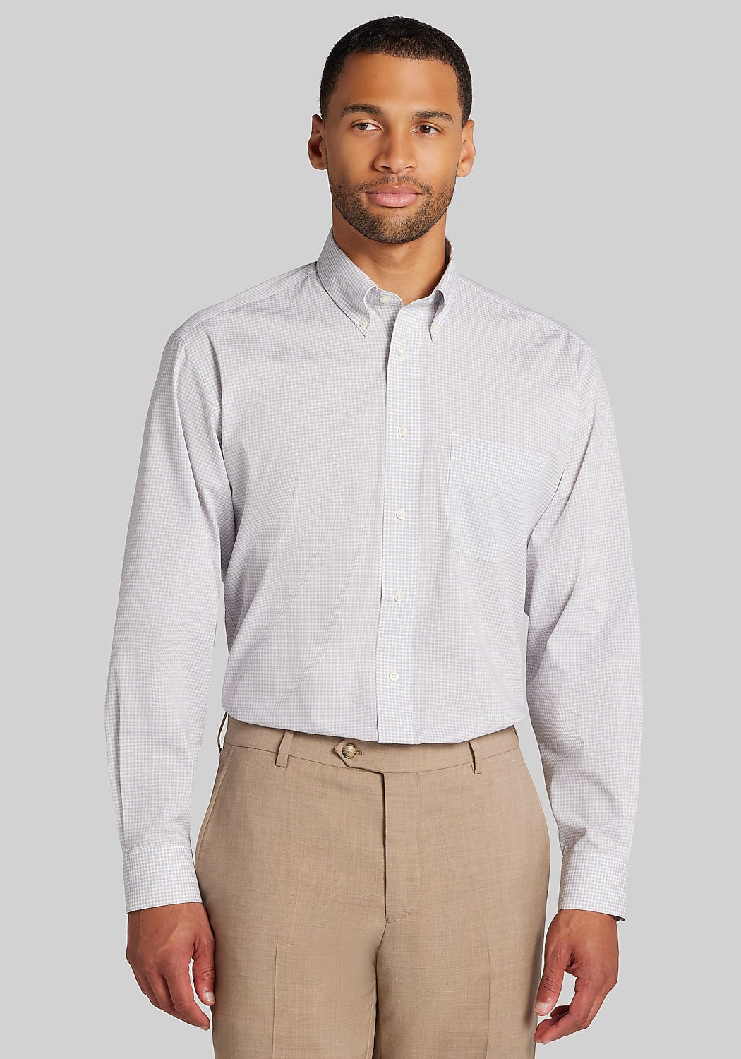 1905 Collection Traditional Fit Check Dress Shirt - Big & Tall