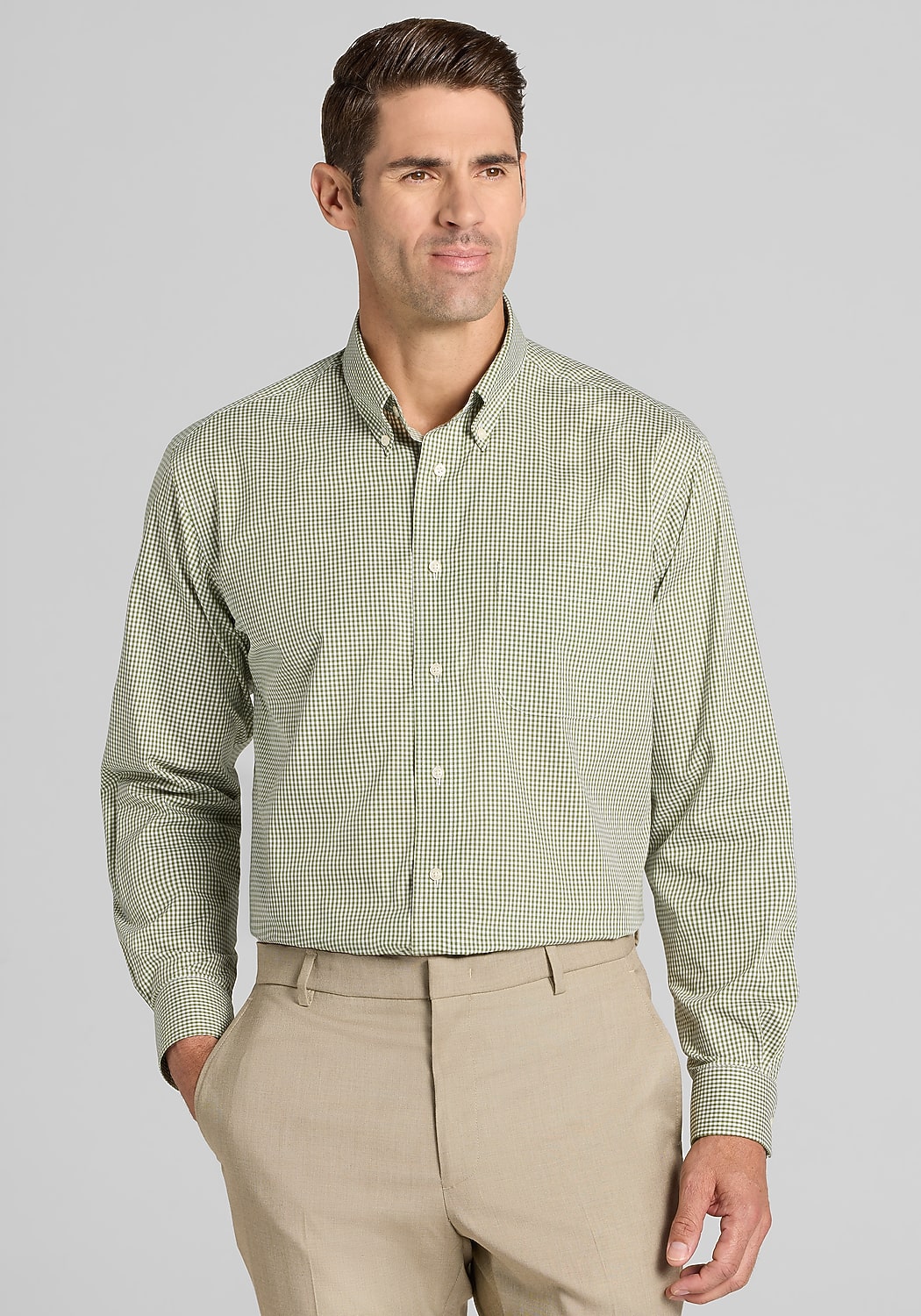 1905 Collection Traditional Fit Check Dress Shirt - Big & Tall