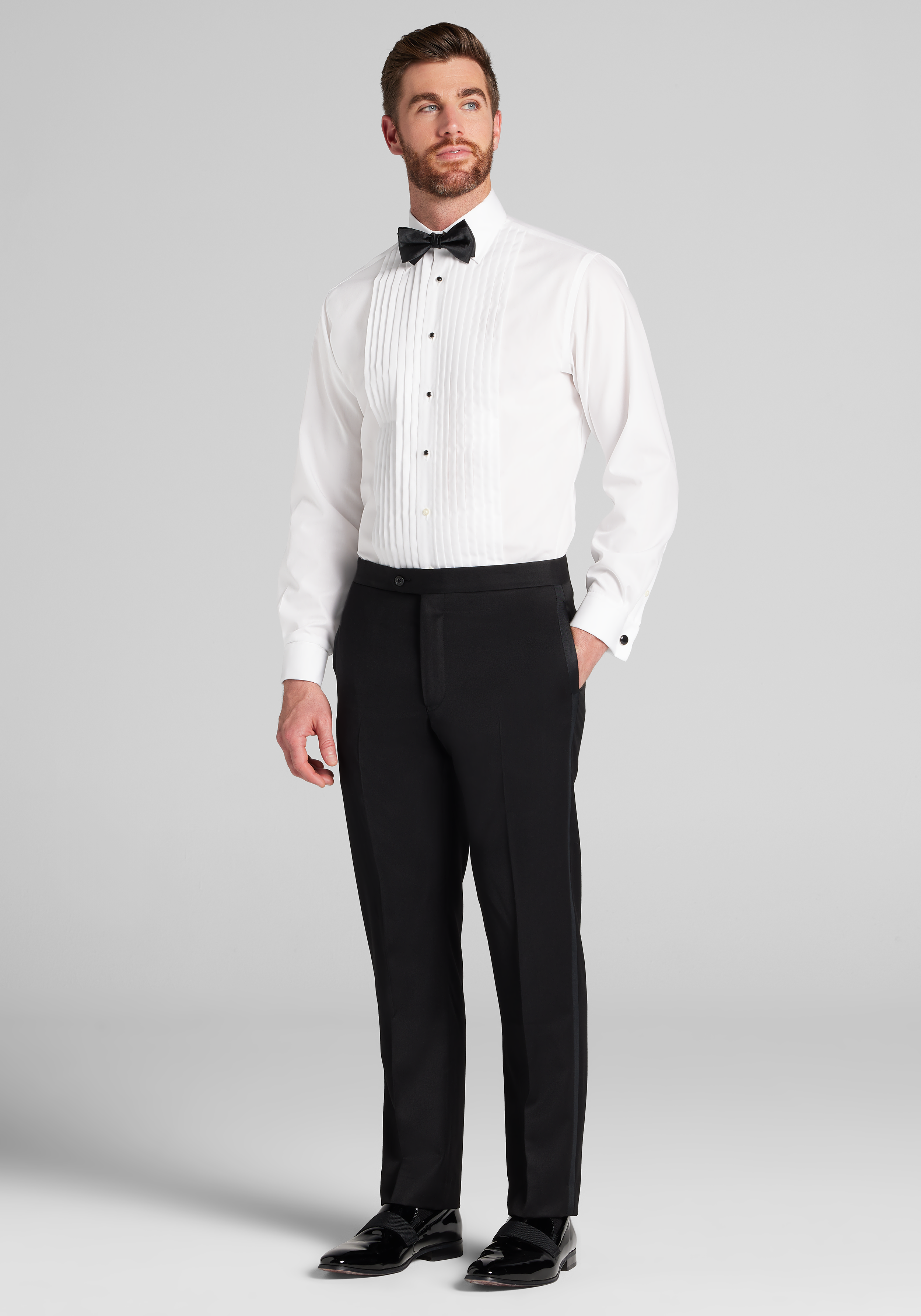 Jos. A. Bank Tailored Fit Eight-Pleat Formal Dress Shirt