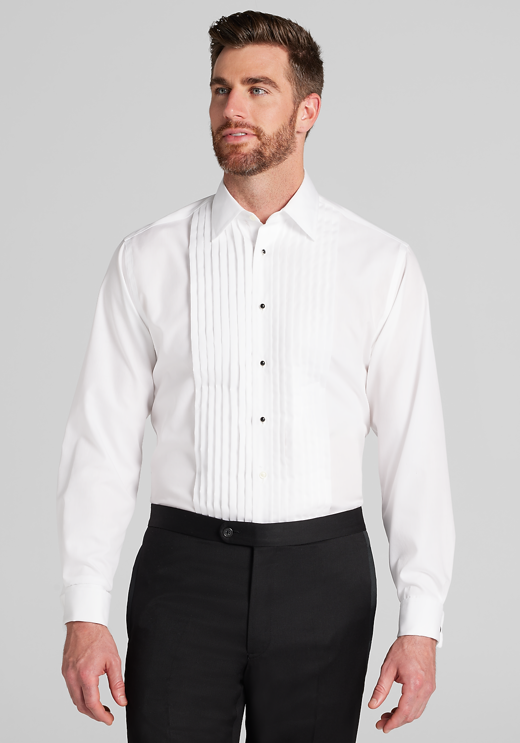 Jos. A. Bank Tailored Fit Eight-Pleat Formal Dress Shirt