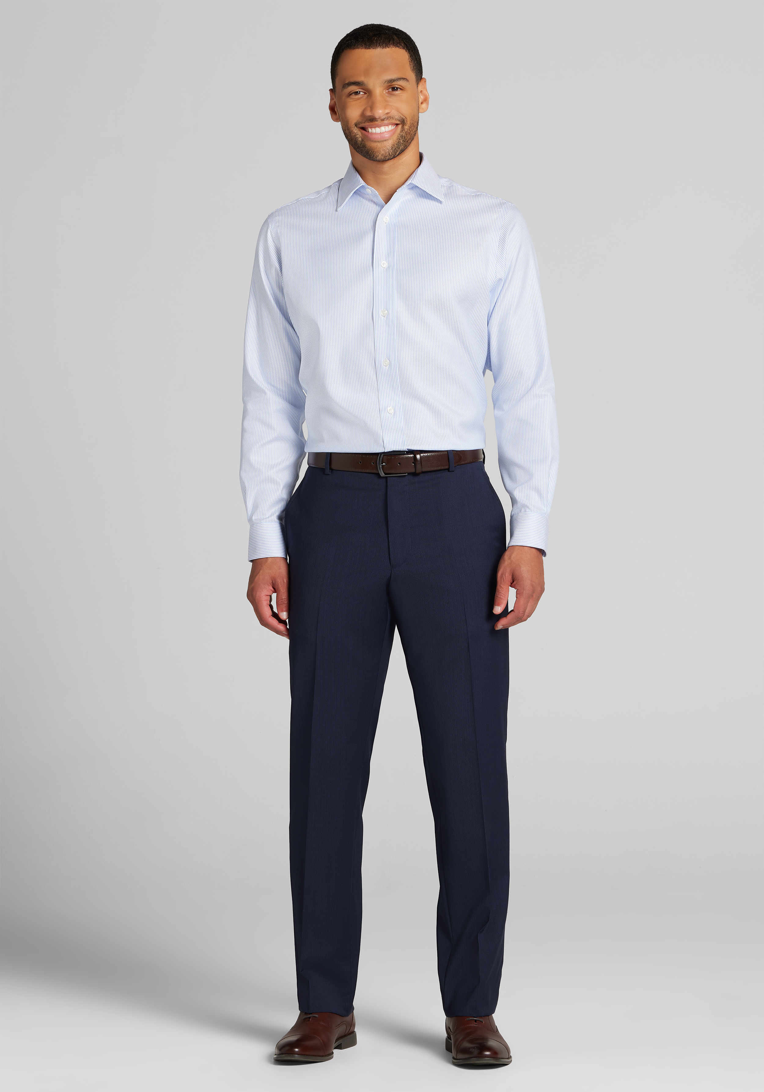 Reserve Tailored Fit Stripe Non-Iron Dress Shirt