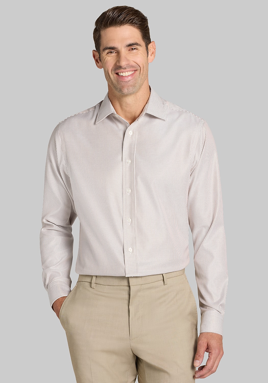 Reserve Tailored Fit Stripe Non-Iron Dress Shirt
