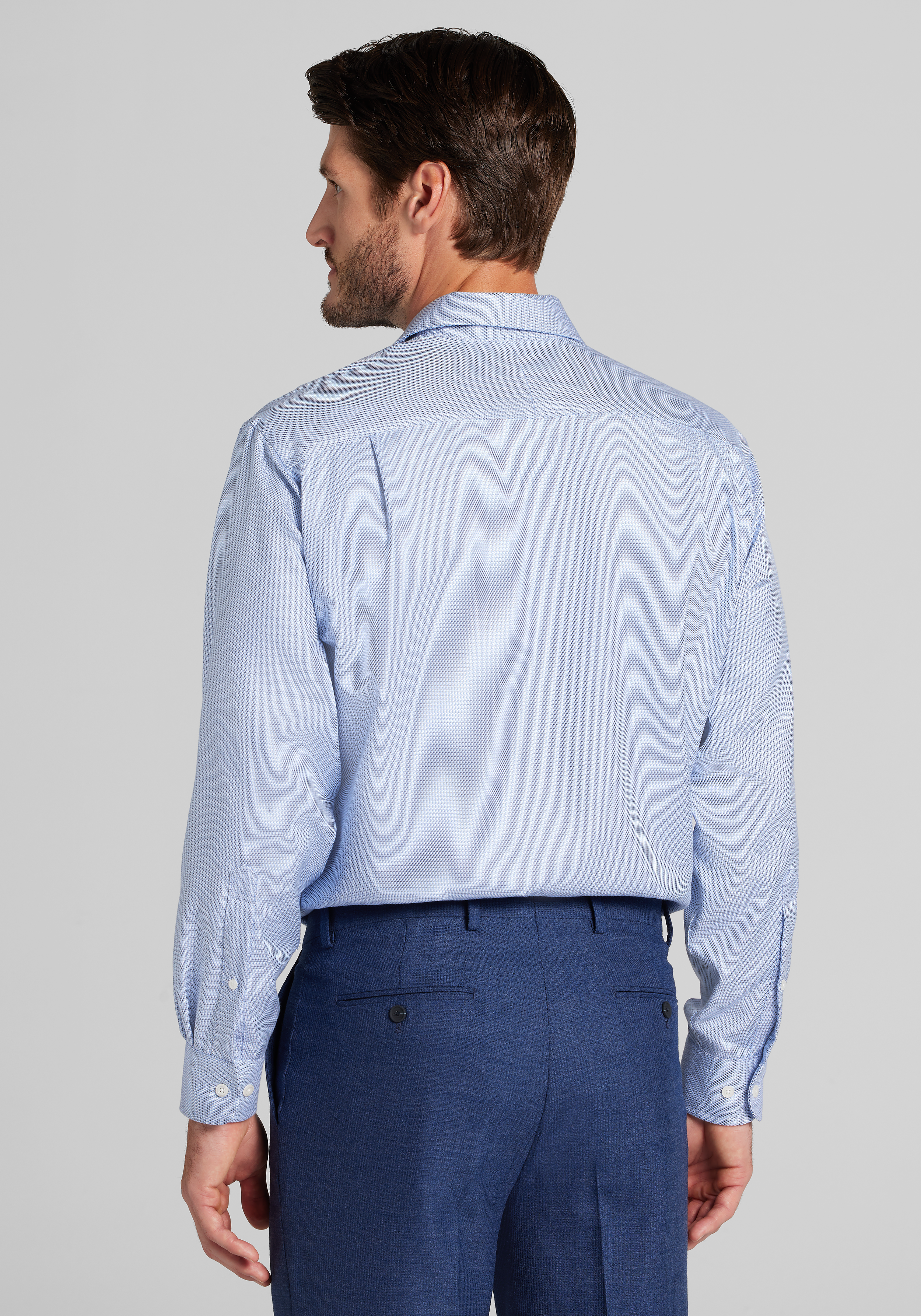 Reserve Traditional Fit Birdseye Non-Iron Dress Shirt