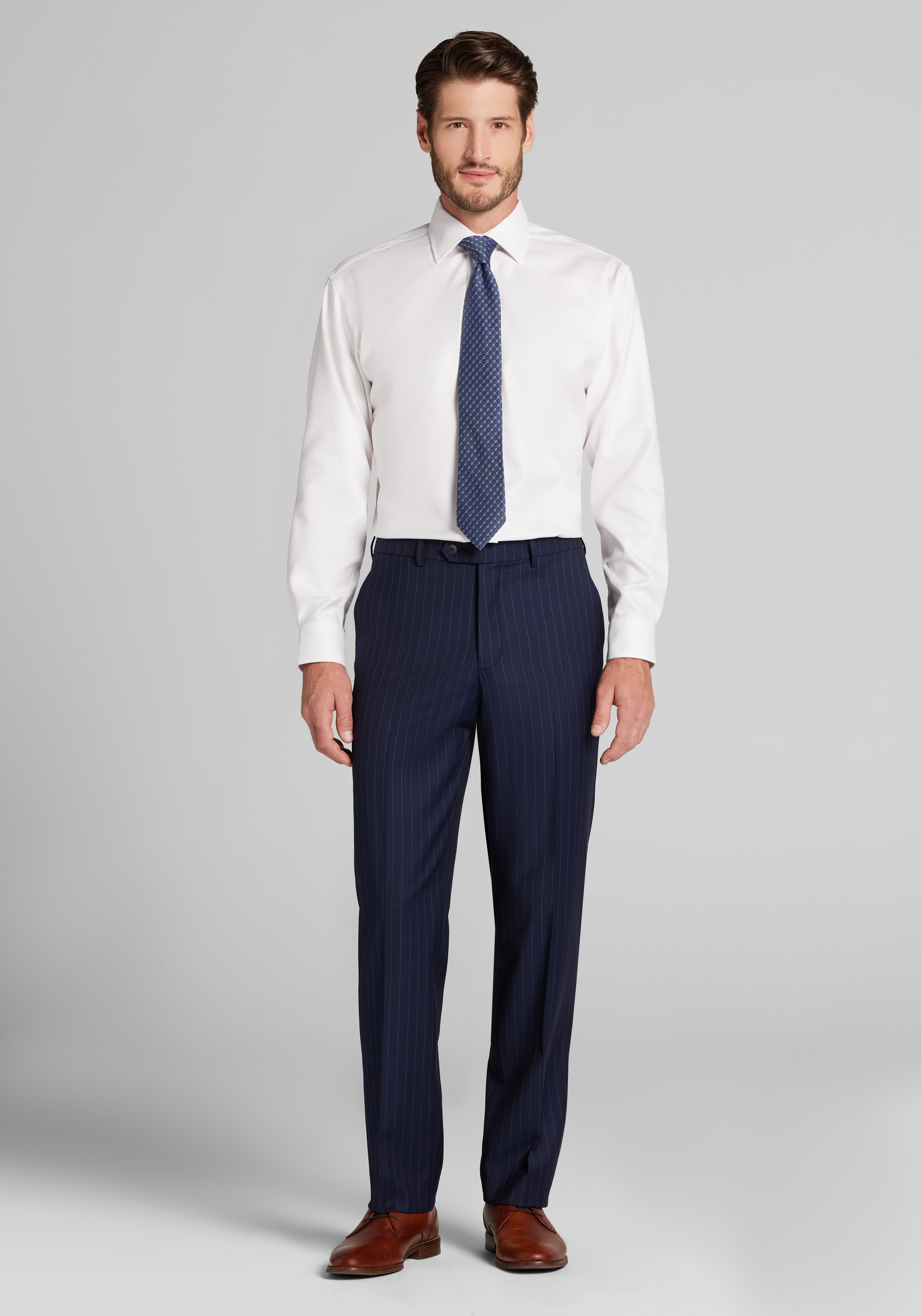 Reserve Collection Traditional Fit Solid Non-Iron Dress Shirt