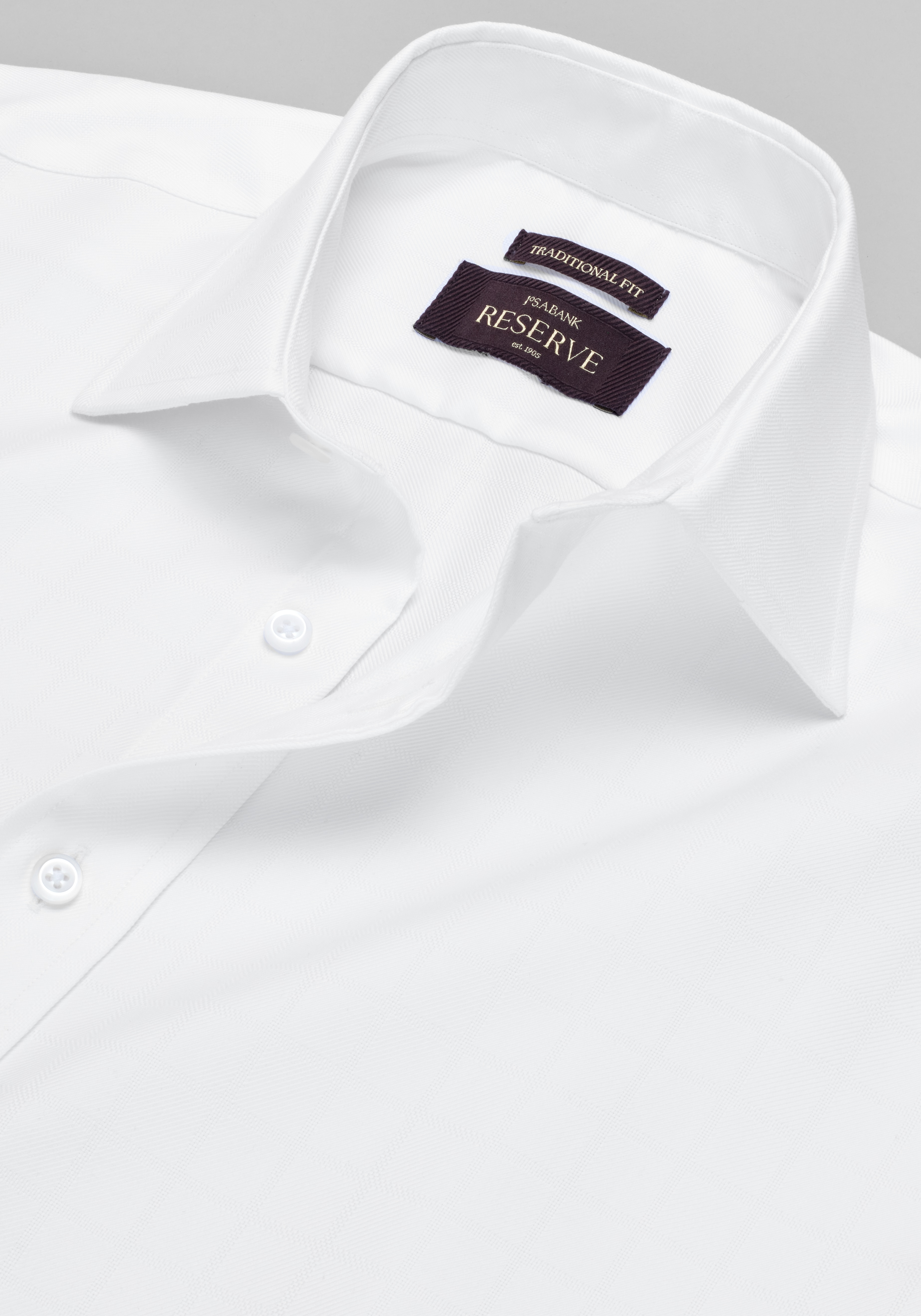 Men's Dress Shirts, Reserve Collection Traditional Fit Solid Non-Iron Dress Shirt - Jos A Bank