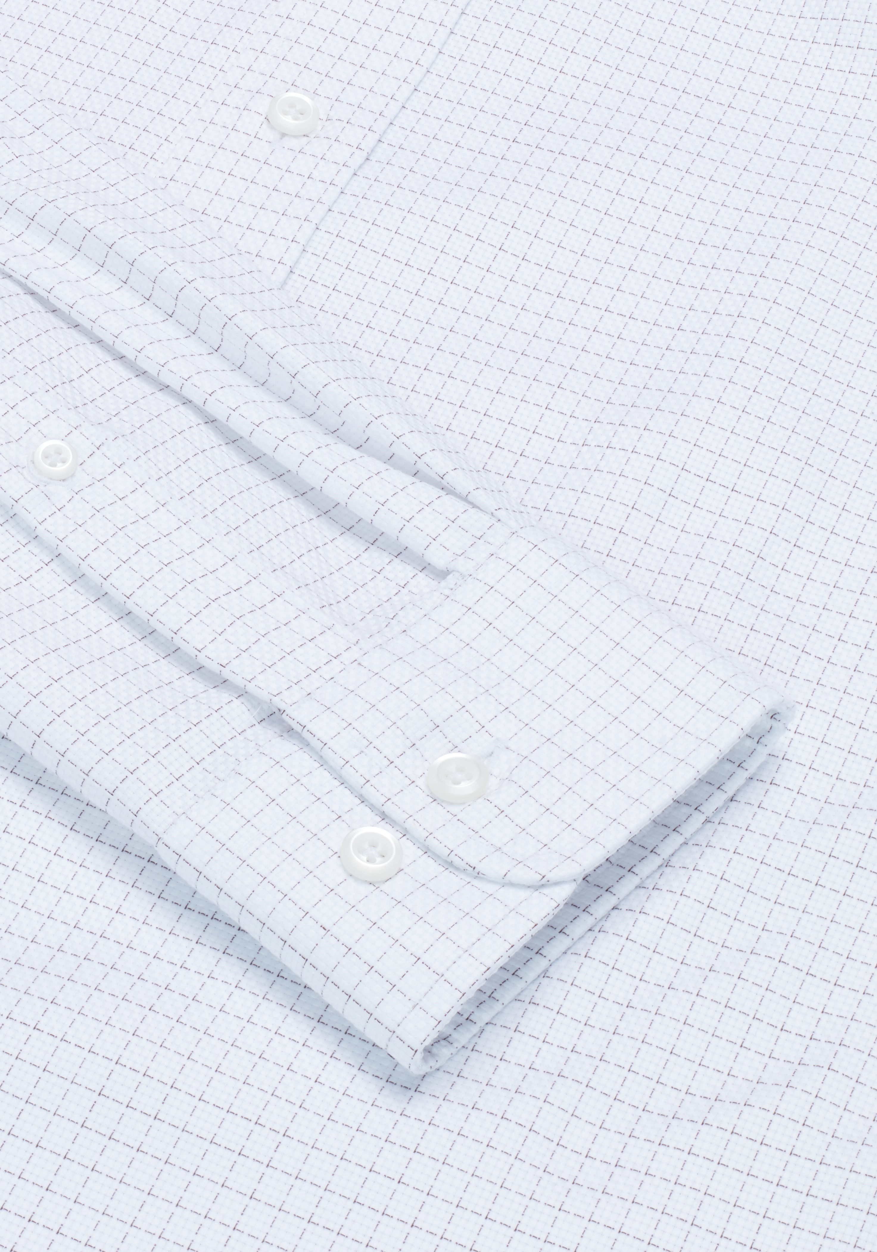 Reserve Collection Tailored Fit Spread Collar Grid Dress Shirt