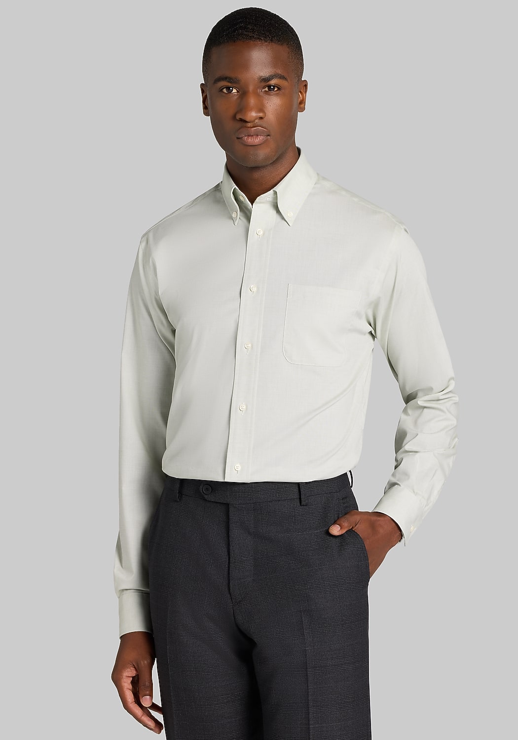 Jos. A. Bank Tailored Fit Solid Dress Shirt