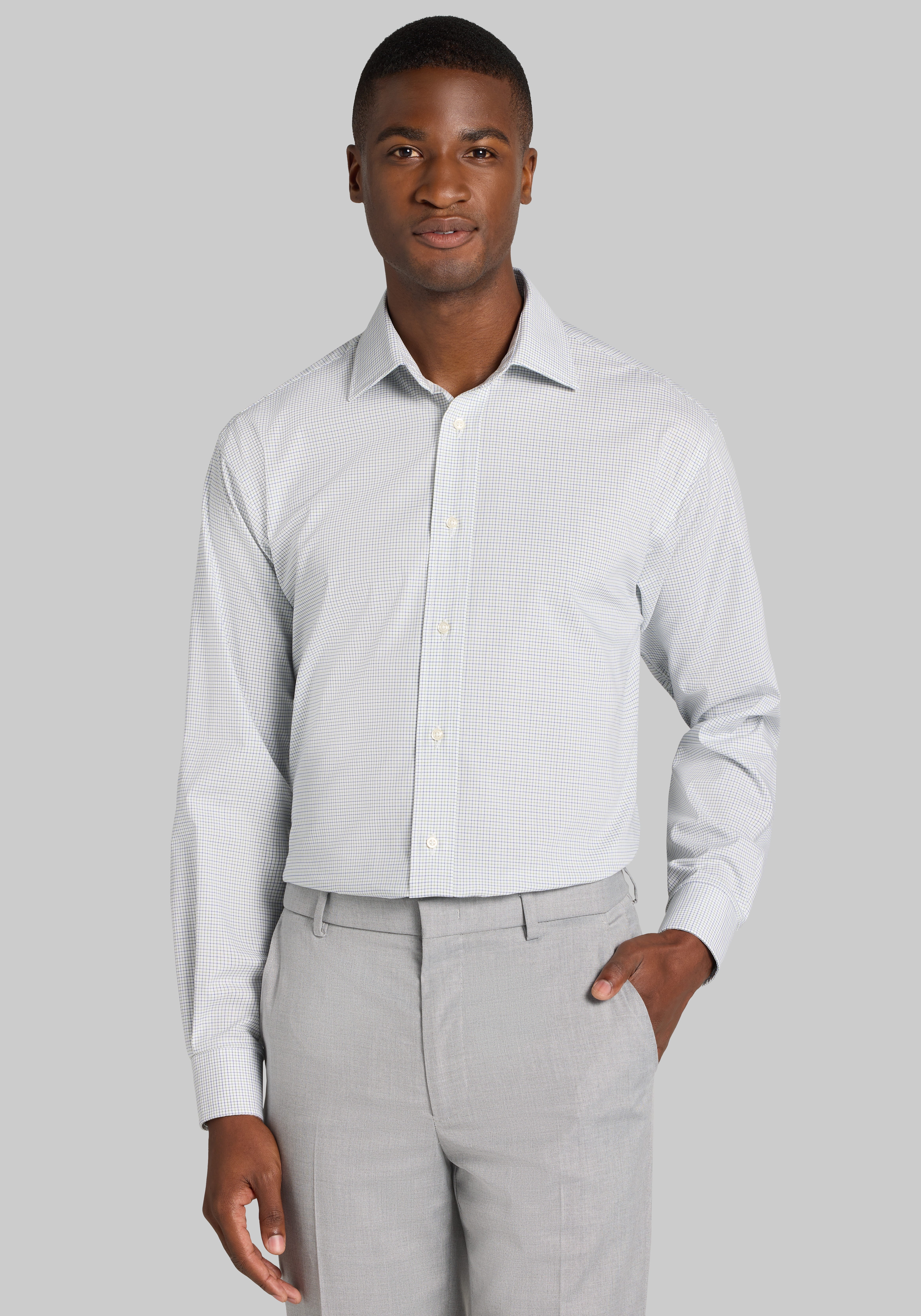 Men's New!, Jos. A. Bank Slim Fit Grid Dress Shirt - Jos A Bank