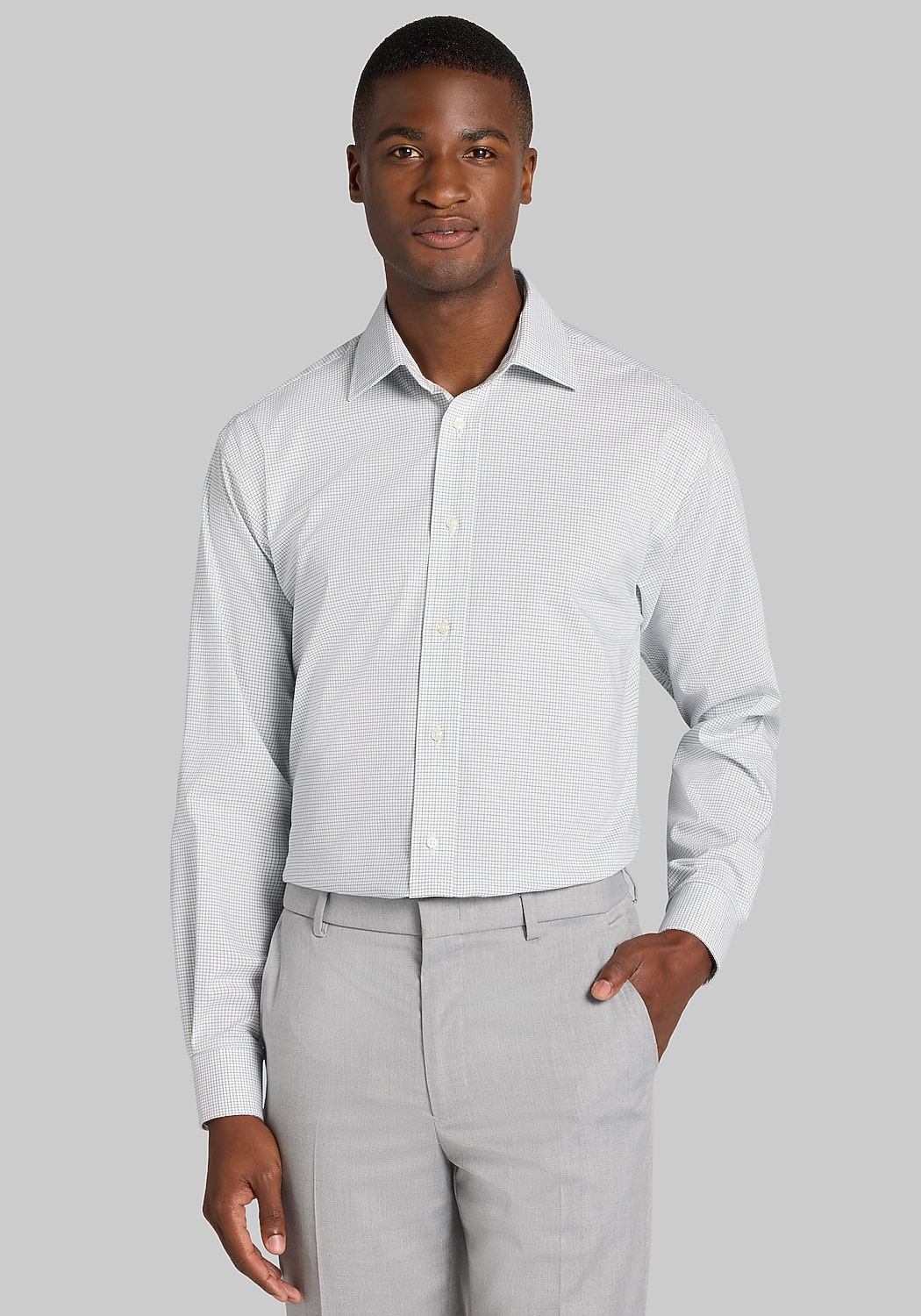 Jos. A. Bank Slim Fit Grid Dress Shirt
