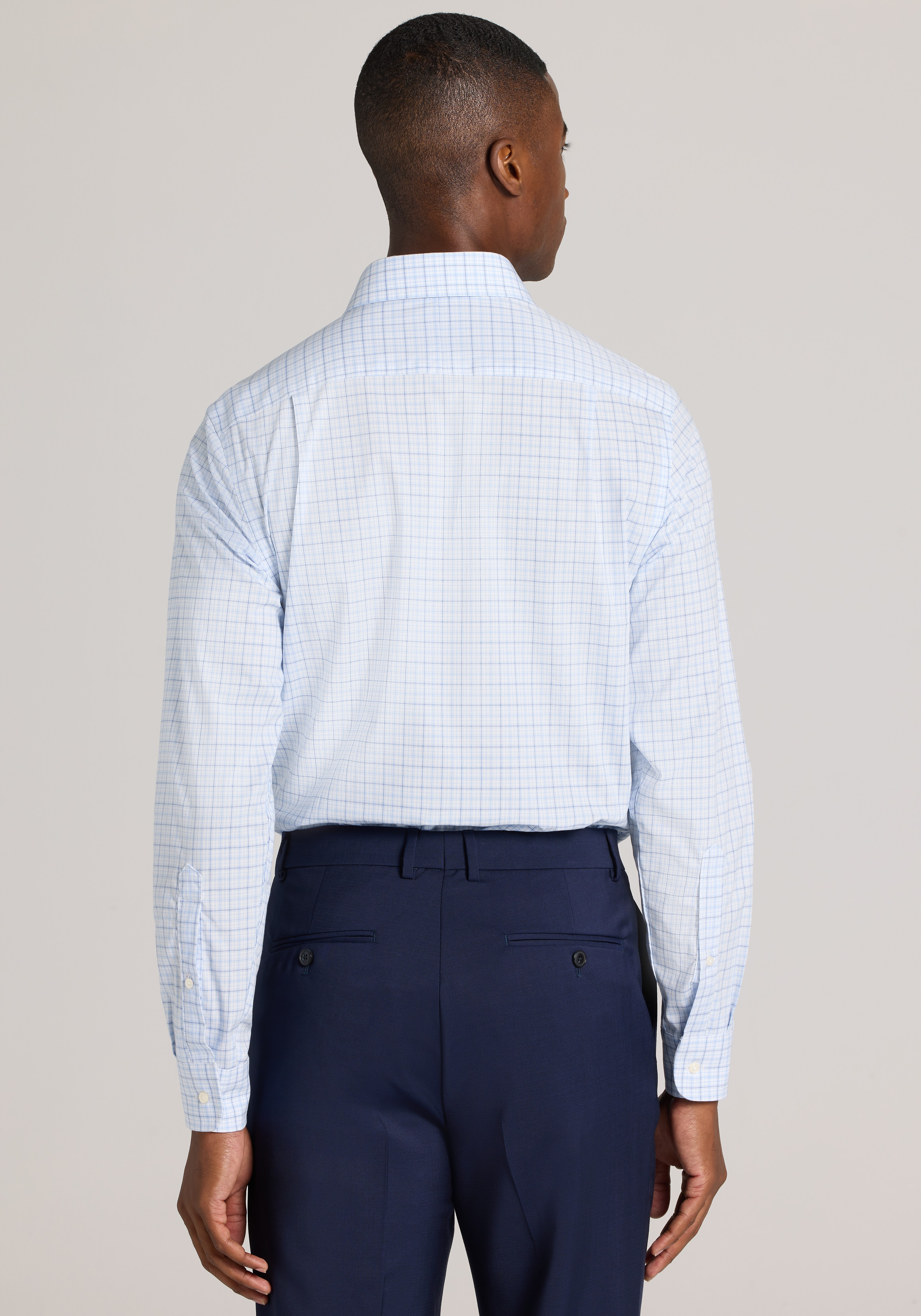 Jos. A. Bank Comfort Stretch Slim Fit Plaid Dress Shirt