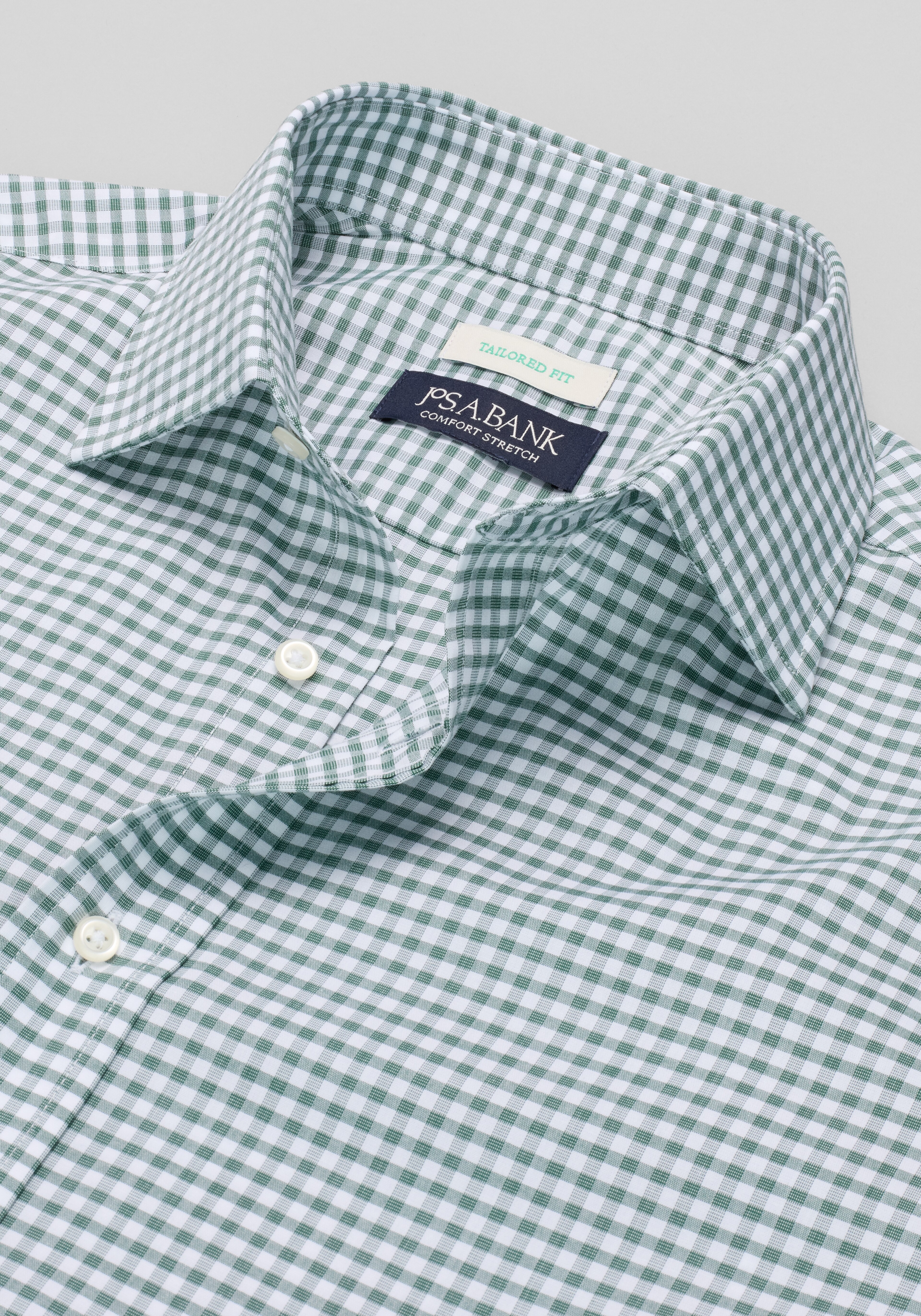Jos. A. Bank Comfort Stretch Tailored Fit Check Dress Shirt