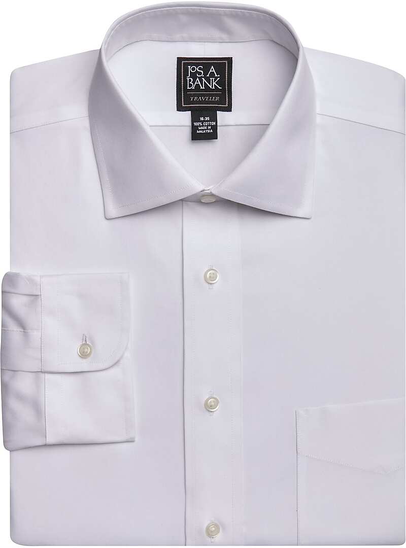 3-Pack Jos. A. Bank Traveler Collection White Dress Shirts