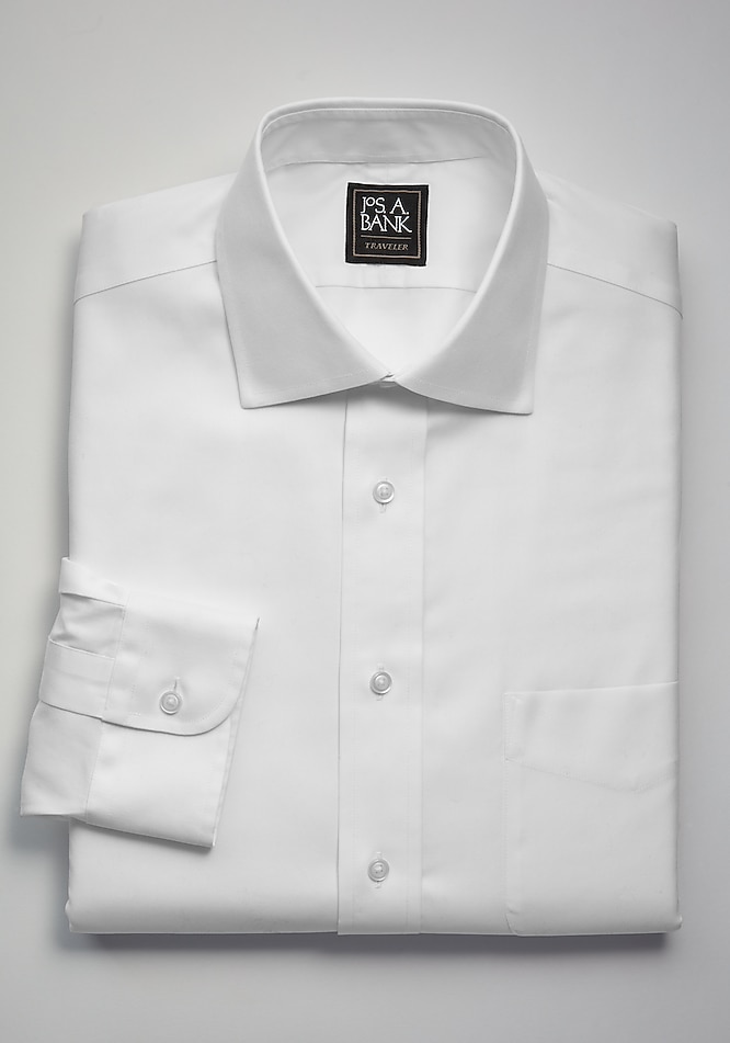 Traveler® Collection Traditional Fit Spread Collar Dress Shirt