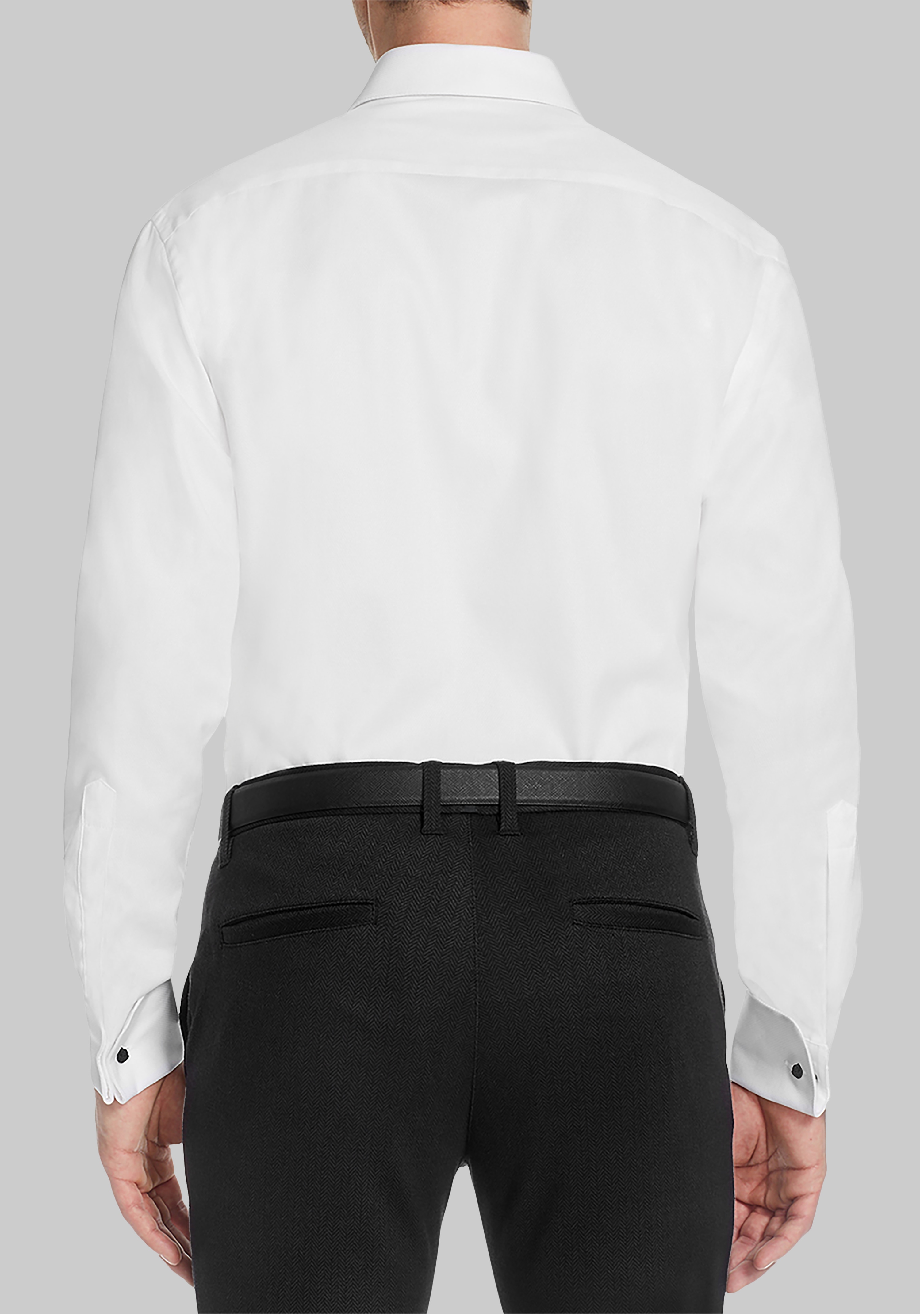 Michelsons of London Tailored Fit Pique Formal Dress Shirt