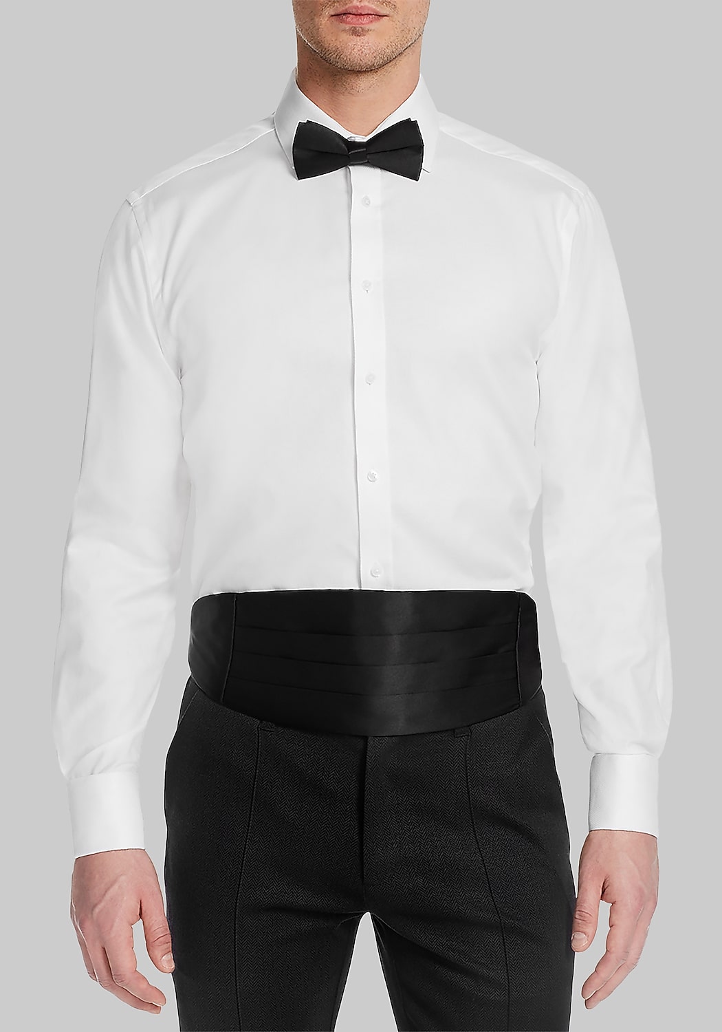 Michelsons of London Tailored Fit Pique Formal Dress Shirt