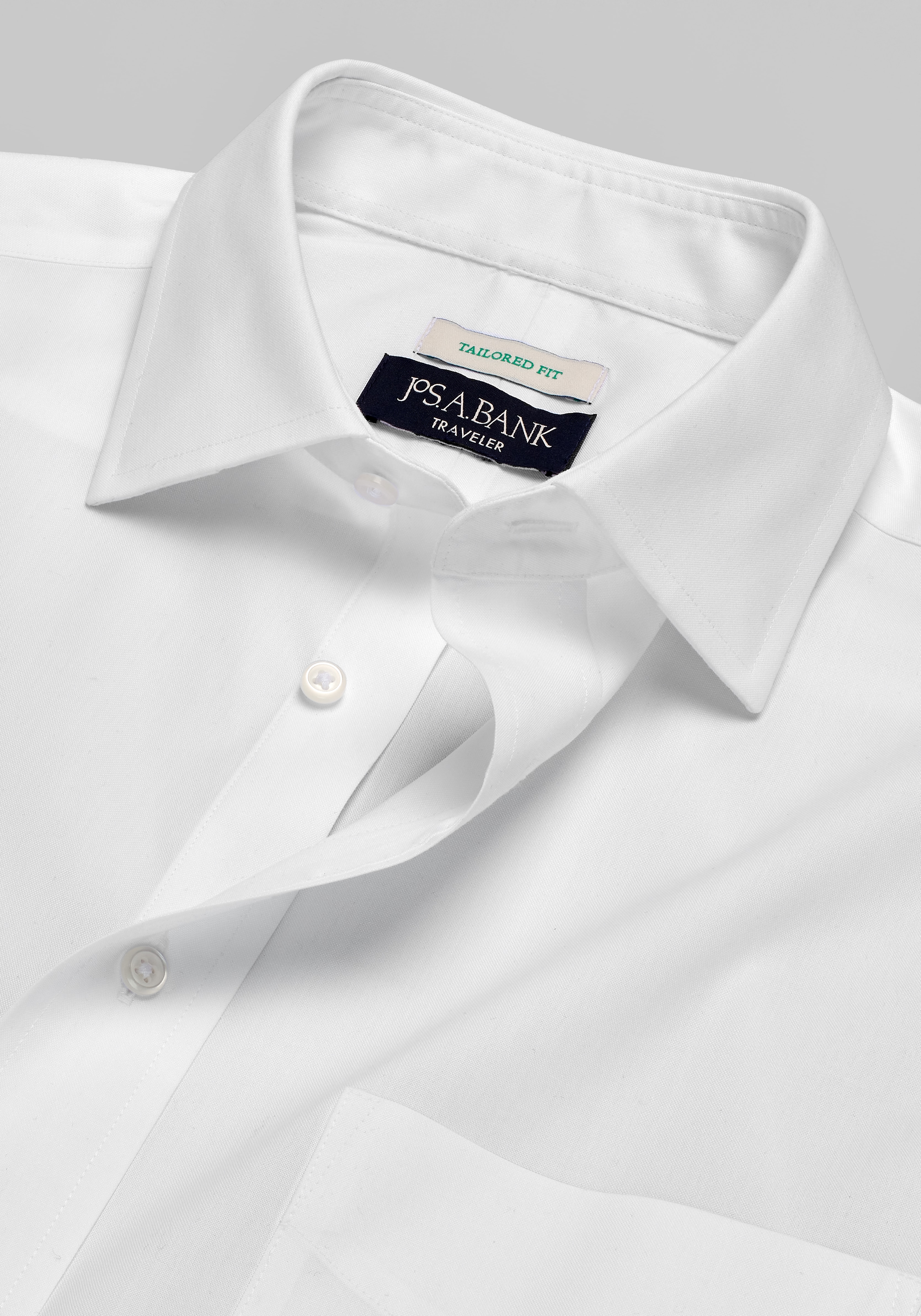Traveler® Collection Tailored Fit Spread Collar Dress Shirt - Big & Tall