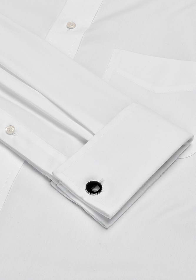white slim fit french cuff dress shirt Formal French Cuff Dress Shirt, 3XL Standard, Slim Fit